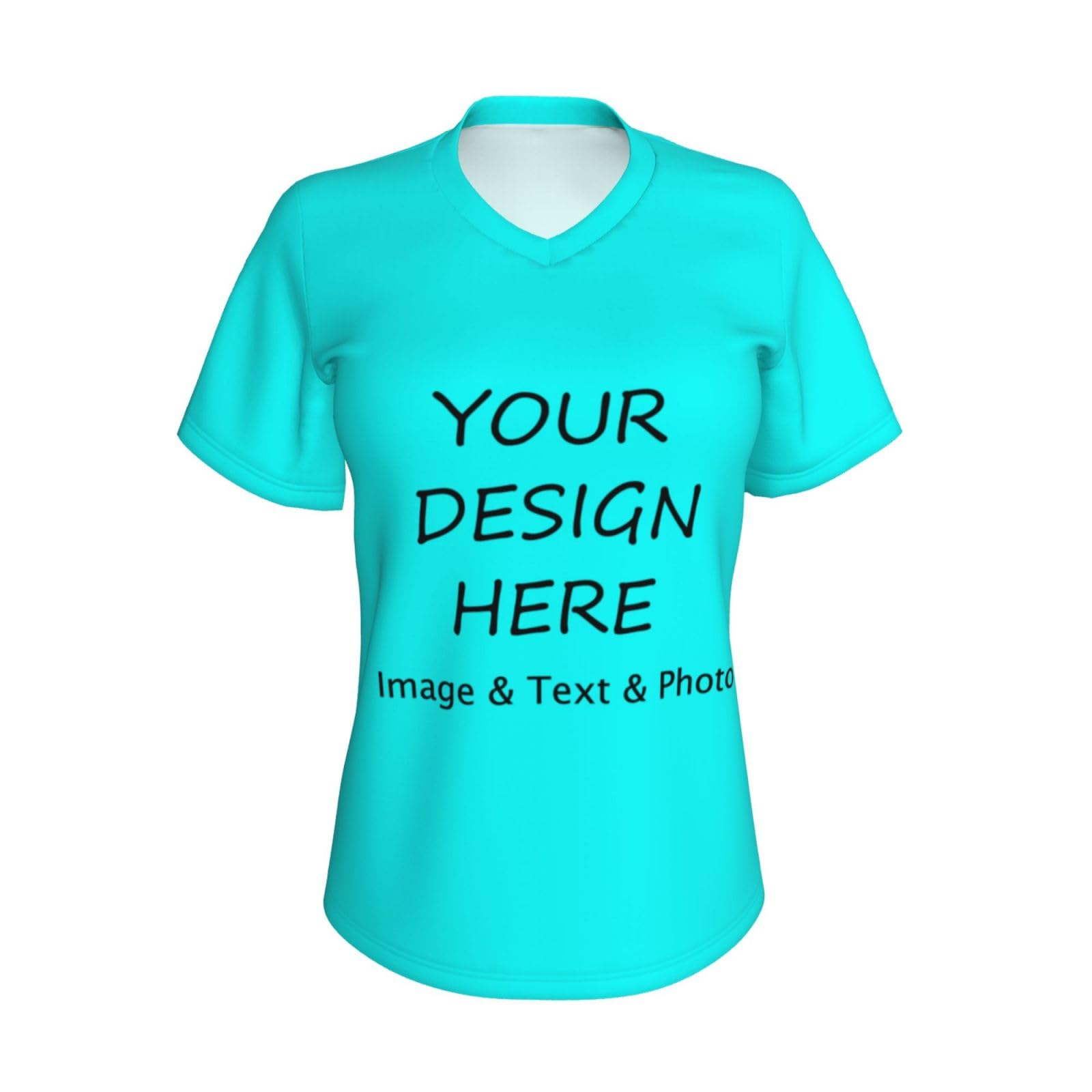 Custom Printed T-Shirts for Women - Personalized Photo/Text/Logo Tees - Unique Custom Gifts for Birthdays, Parties & Events (4-Sided Printing) - Perfect for Family Reunions, Bachelorette Parties & Corporate Events