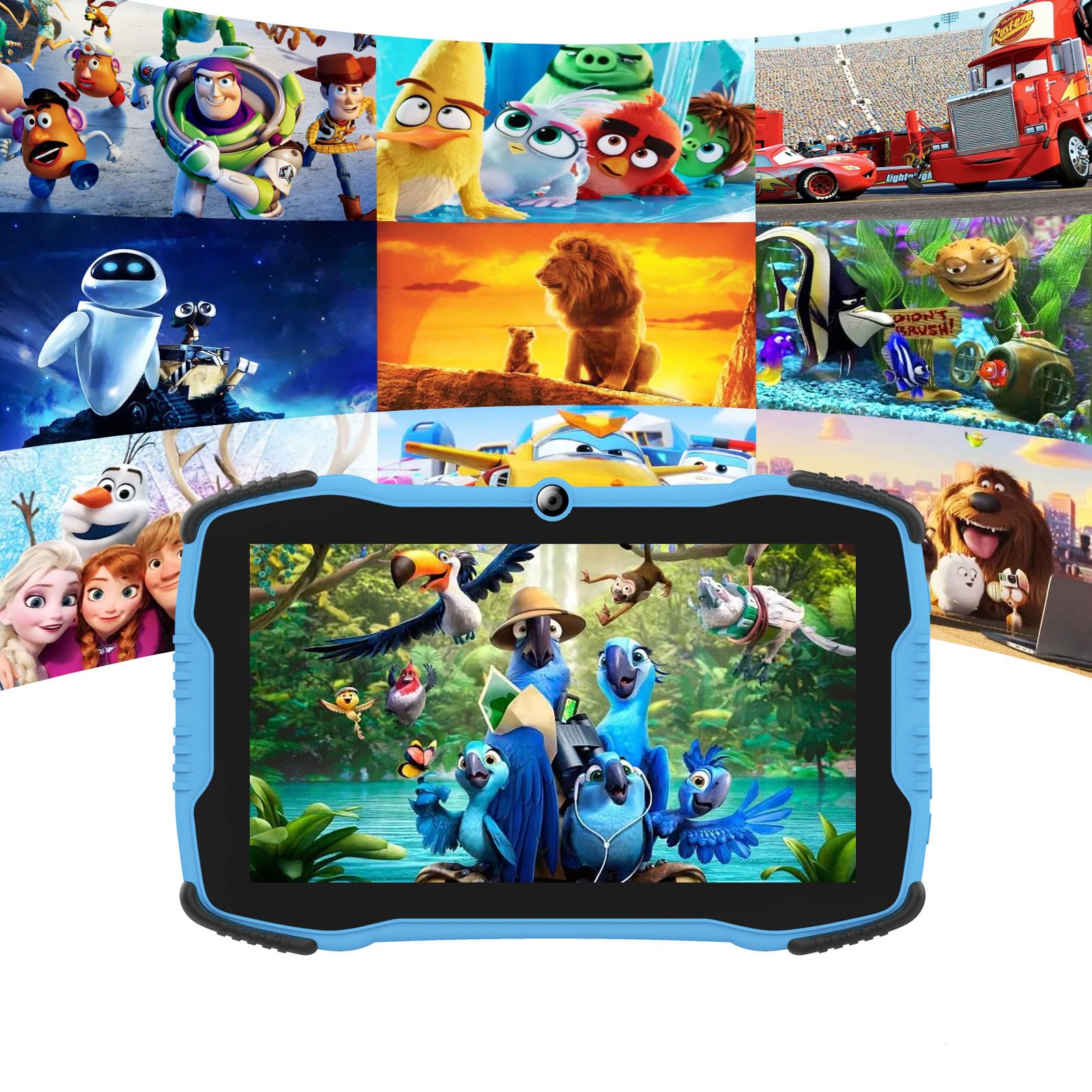 7 inch Kids Tablet with 32GB Storage & WiFi - Android Learning Tablet for Toddlers Ages 3-7 | Includes Protective Case, Parental Controls & Preloaded Educational Content | Perfect for Home Learning, Travel & Entertainment (Boys & Girls)