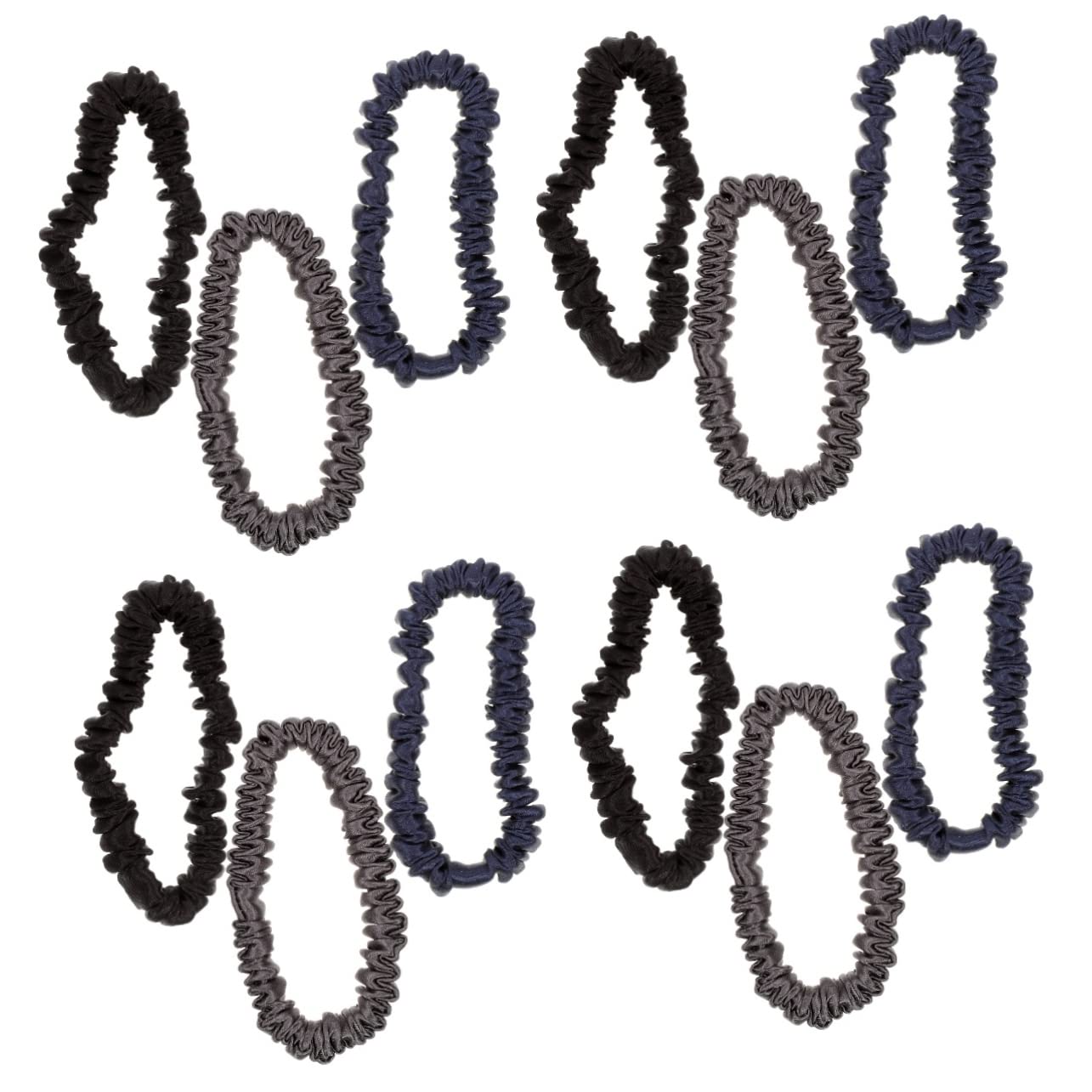 Minkissy 12 Pcs Soft Cotton Hair Ties for Women & Girls - Stretchy Hair Bands, Scrunchies, Curly Hair Accessories - Perfect for School, Workout, Office & Everyday Use