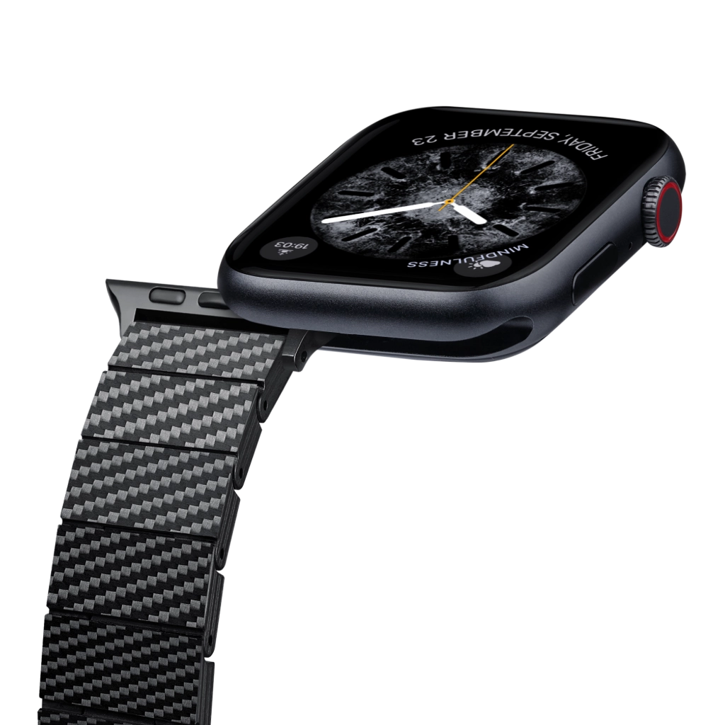 Premium Carbon Fiber Watch Band for Apple Watch Series 8/7/6/SE - Lightweight & Durable Replacement Strap for Workout, Running & Everyday Use