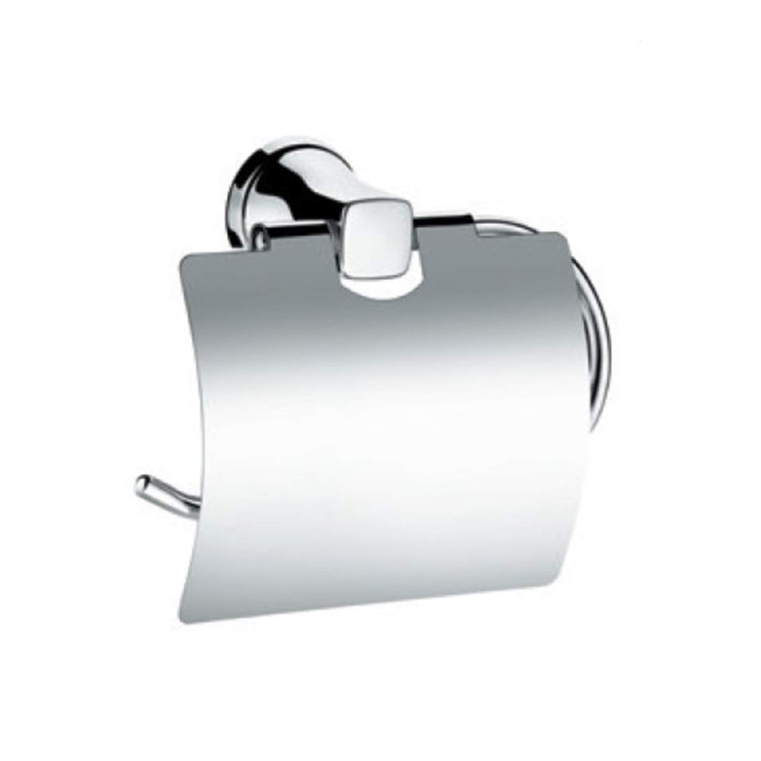 KOHLER 5633IN-CP Silver Paper Towel Holder with Cover - Bathroom & Kitchen Tissue Dispenser for Countertop or Wall Mount