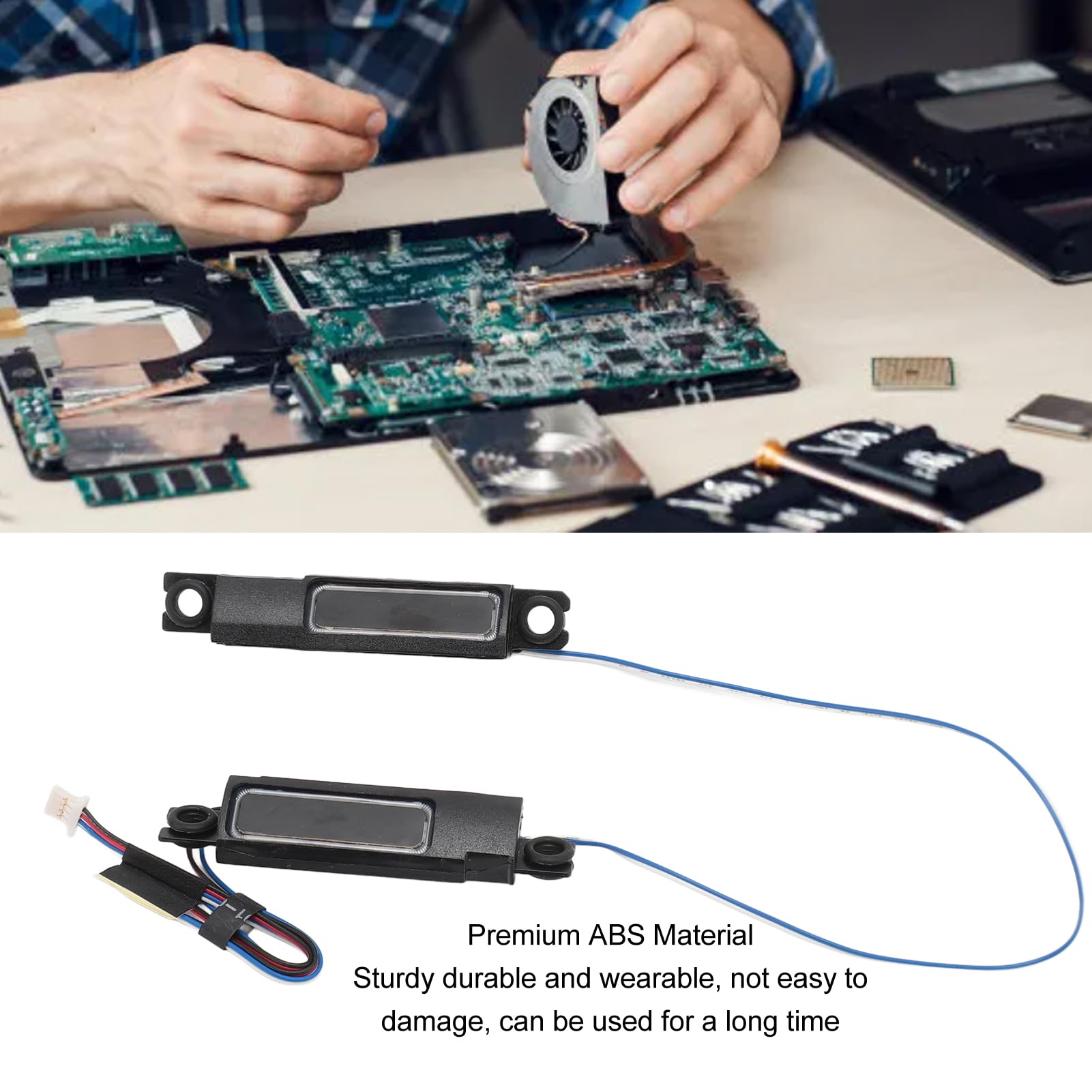 Tangxi Internal Speaker Kit for Dell Latitude E5570 5570 Laptop - Left & Right Built-in Speakers (PK23000R900 0DVC26) | Precise Fit, Lightweight ABS Material | Easy DIY Installation | Ideal for Laptop Repair & Audio Upgrade