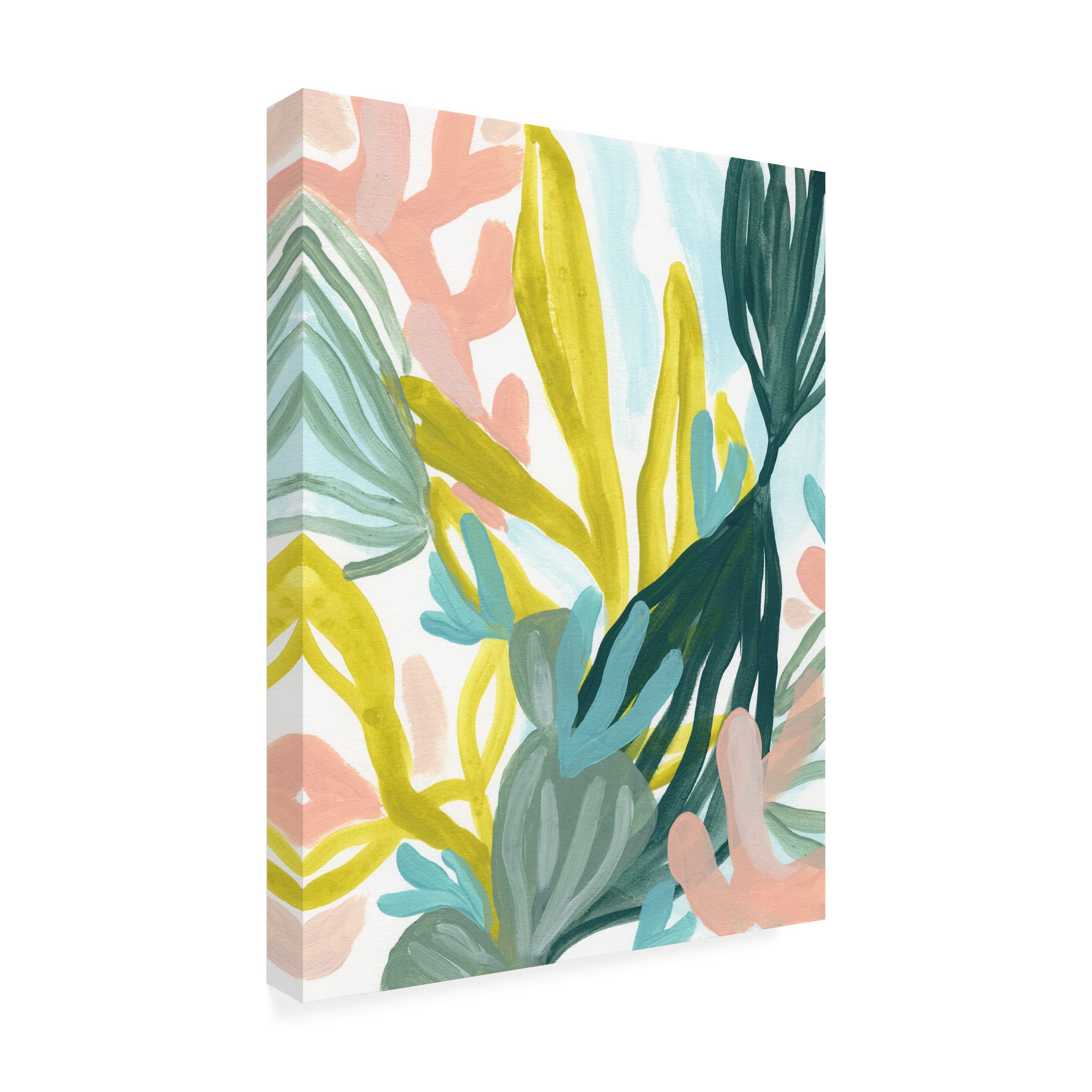 Trademark Fine Art 'Coral Garden II' Canvas Wall Art by June Erica Vess - Vibrant Ocean Painting for Living Room, Bedroom & Office Decor