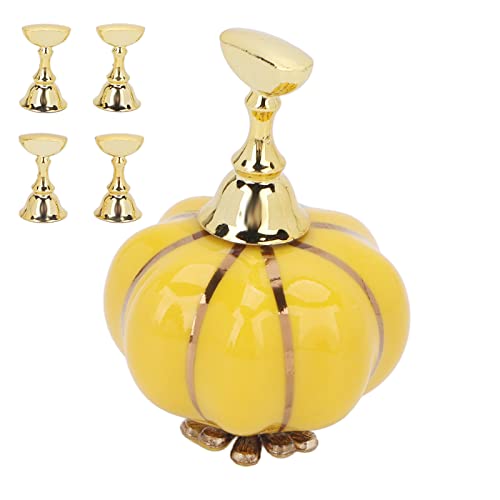 Professional Nail Display Stand for Nail Artists - Portable Mannequin Hand for Nail Practice, Salon & Home Use - Perfect for Gel Polish, Acrylic Nails & Nail Art Training (Yellow)
