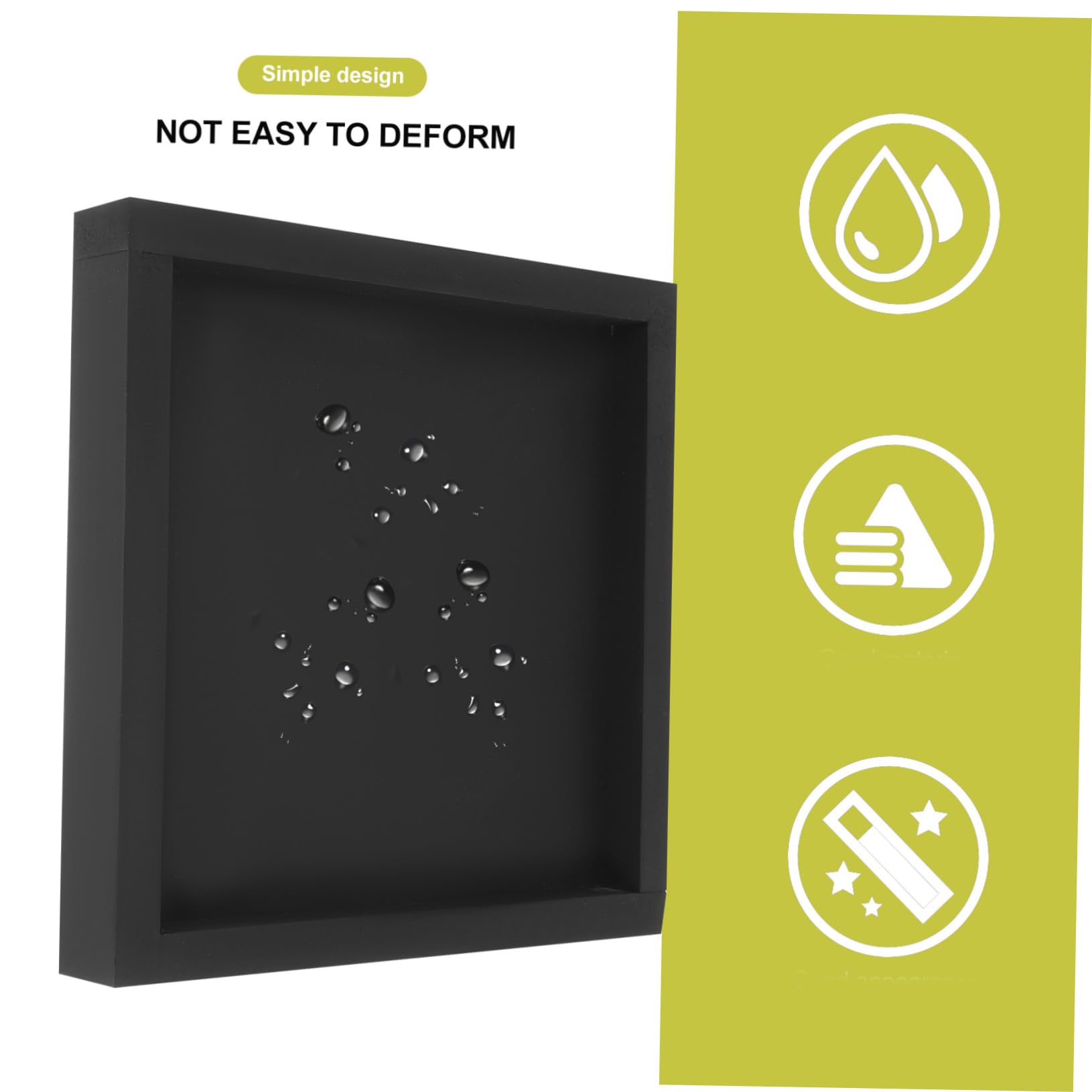 Square Cement-Look Planter Tray - Thickened Garden Tray for Indoor/Outdoor Plants - Modern Square Pot Plate for Succulents, Herbs & Home Decor