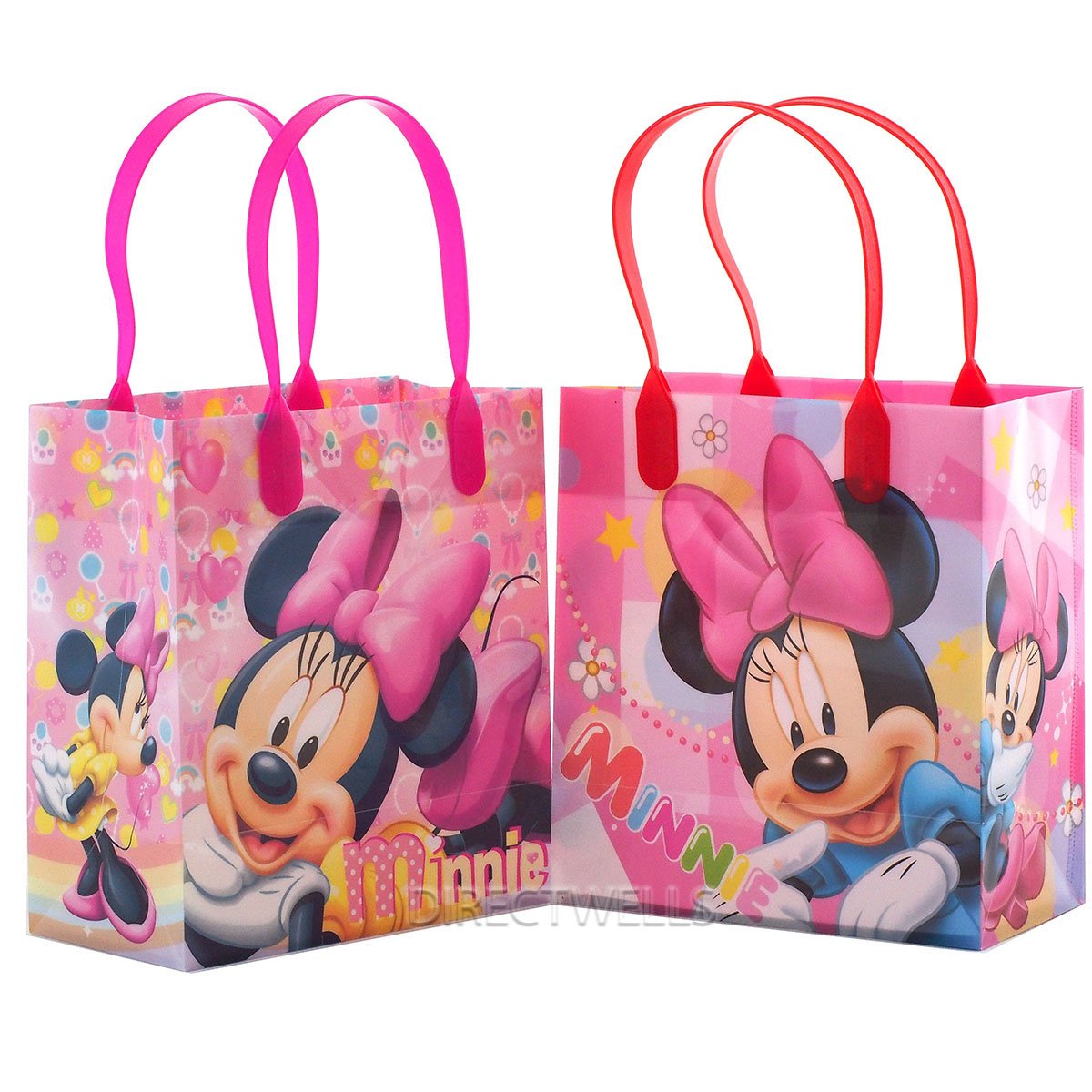 Disney Minnie Mouse Reusable Party Favor Bags - 12 Pack Premium Goodie Bags for Birthday Parties, Baby Showers & Holiday Gifts - Perfect for Kids' Party Favors, Classroom Treats & Small Gift Packaging