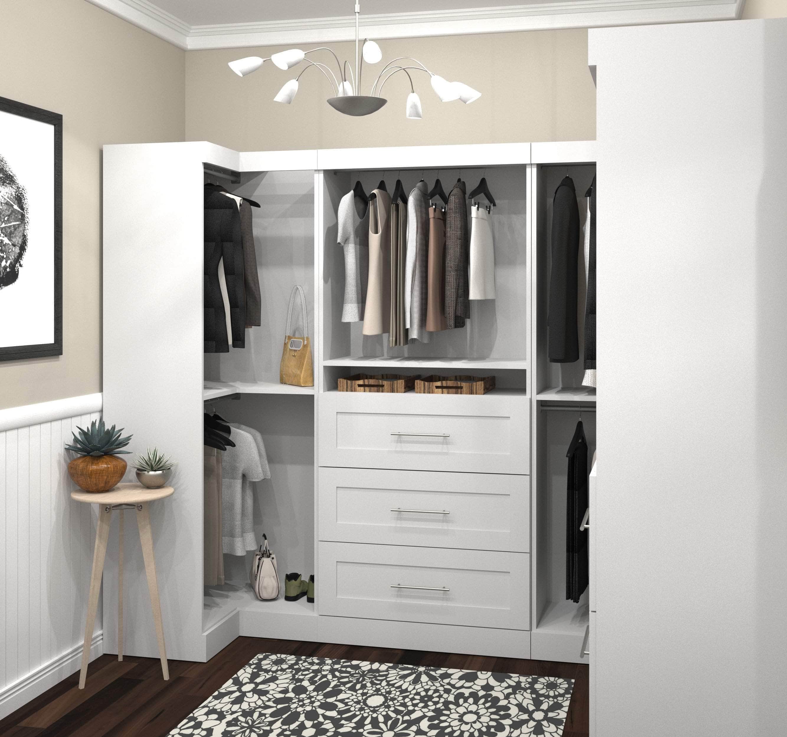 Pur Walk-In Closet Organizer Set - 2 Colors | Space-Saving Storage Solution for Bedroom & Wardrobe Organization