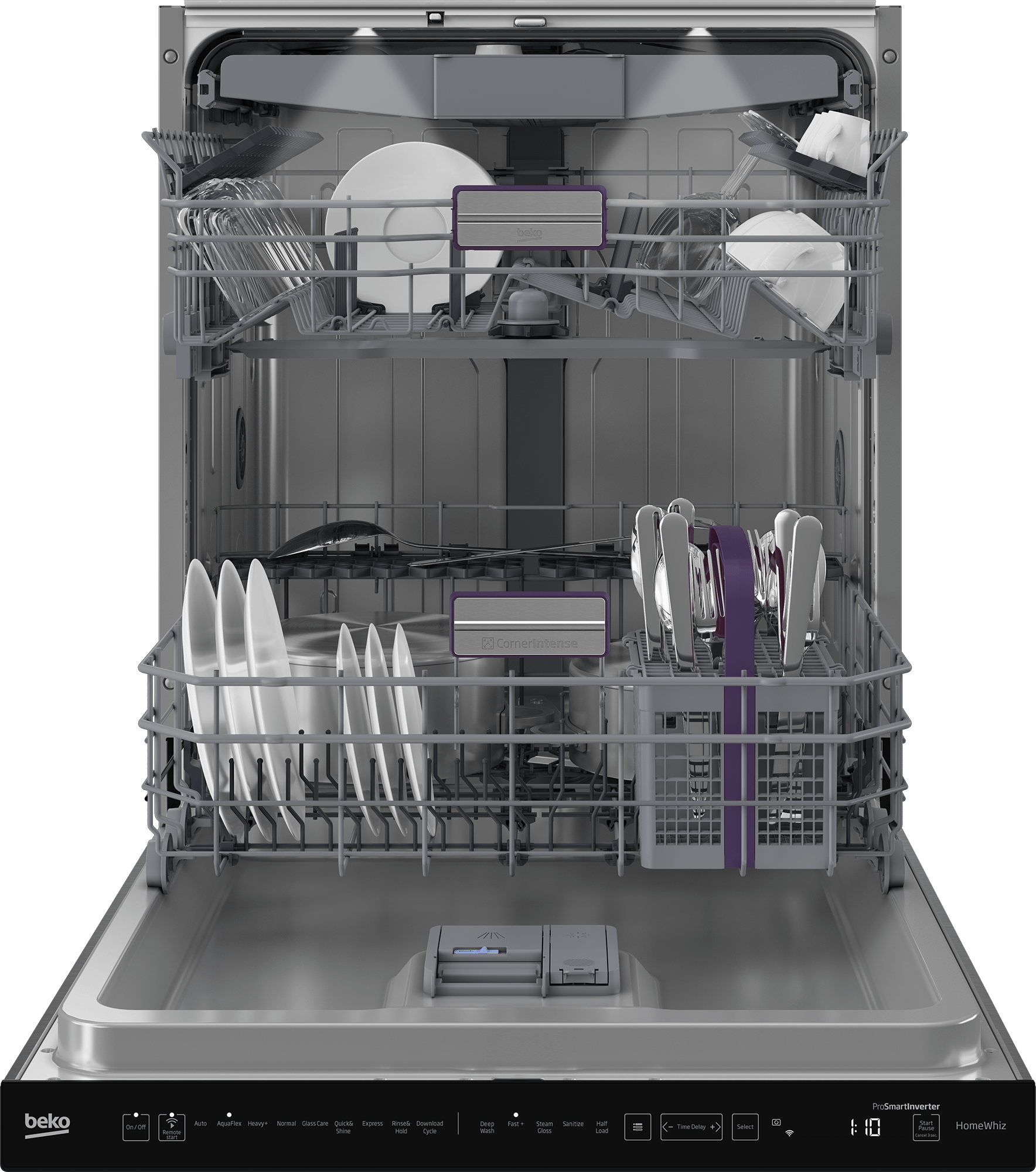 Beko DDT39434XIH 16 Place Settings Tall Tub Dishwasher - 39.0 dB Ultra Quiet, Energy Efficient for Large Families | Perfect for Open Kitchens & Entertaining Guests