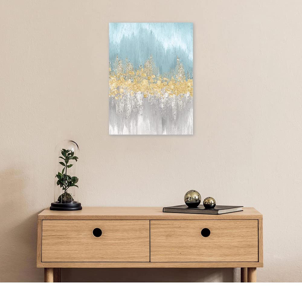 Eva Watts Neutral Wave Lengths Canvas Wall Art - 24x32 Inch Ready to Hang Abstract Painting for Living Room, Bedroom, Office Decor - Perfect for Modern Home & Office Spaces