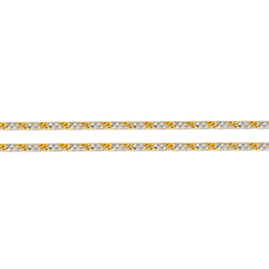 14K Gold Disco Snail White Pave Chain Necklace - Italian Crafted Shiny Link Jewelry for Women & Men - 16-24 Inches Length, 1.20mm Width - Perfect Gift for Parties, Weddings & Special Occasions