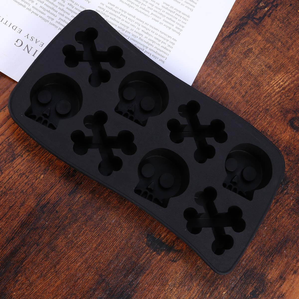 Premium Silicone Ice Cube Tray - Round Freeze Mold for Whiskey, Cocktails & Chocolate - Halloween Ice Maker & Body Wash Mold - Reusable BPA-Free Cabilock Ice Cube Maker for Parties, Home Bars & DIY Treats