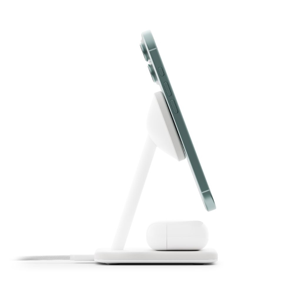 Twelve South HiRise 2 Deluxe 2-in-1 Qi2 Wireless Charger Stand for iPhone & AirPods - Fast Charging, Nightstand & Office Desk Accessory