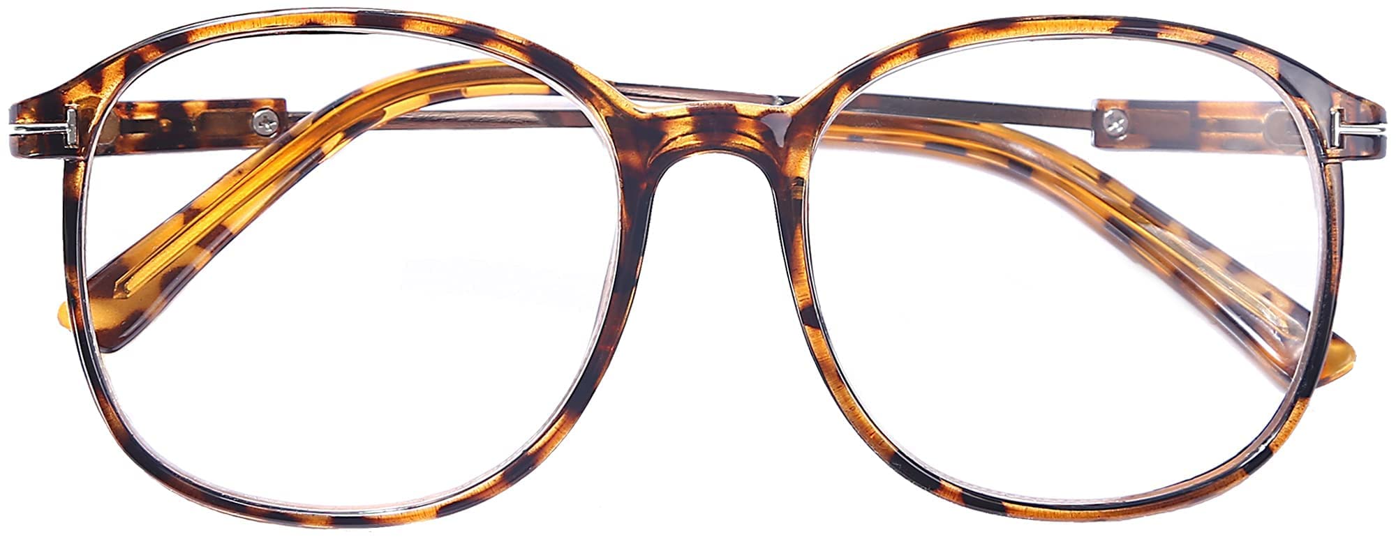 Stylish Iron Round Reading Glasses for Men & Women - Tortoiseshell Frame +1.00 Strength | Perfect for Reading, Office Work & Daily Use