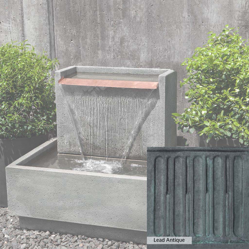 Campania International Falling Water Fountain II - Outdoor Garden Waterfall Feature for Patio, Yard, and Landscape Decor | Relaxing Water Sounds for Backyard Oasis