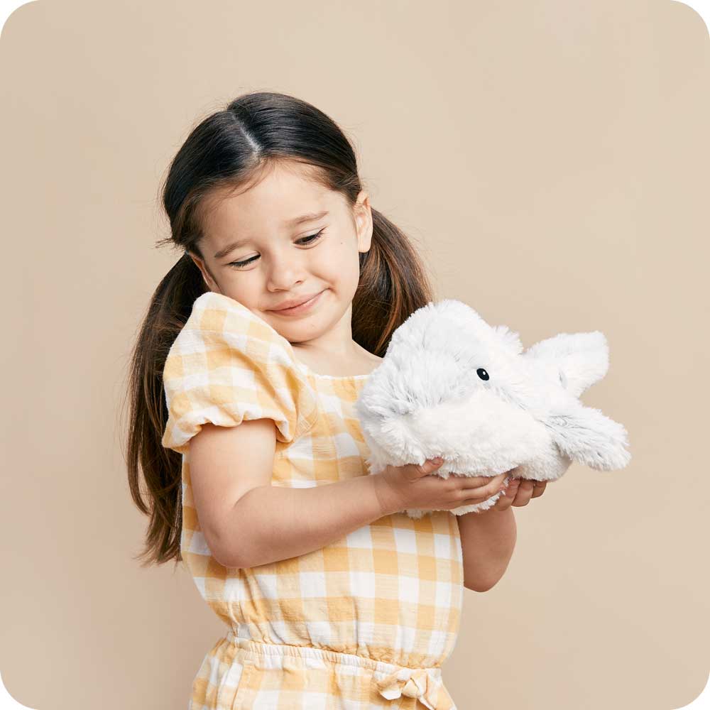 Dolphin Warmies Plush Stuffed Animal - Microwaveable Heating Pad for Kids & Adults - Perfect for Stress Relief, Anxiety, and Cold Weather Comfort - Great for Home, Office, and Travel Use