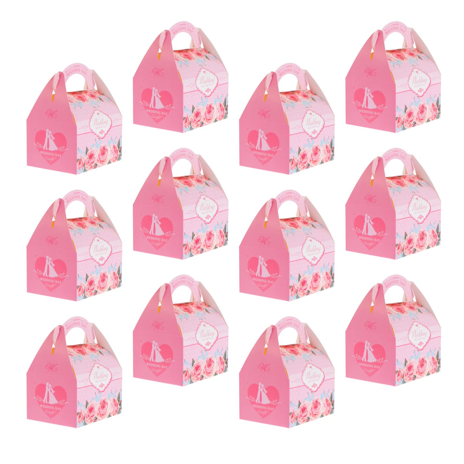 HEMOTON 50Pcs Candy Gift Boxes - Elegant Wedding Favor Containers for Treats, Biscuits & Party Favors | Perfect for Bridal Showers, Baby Showers & Birthday Parties