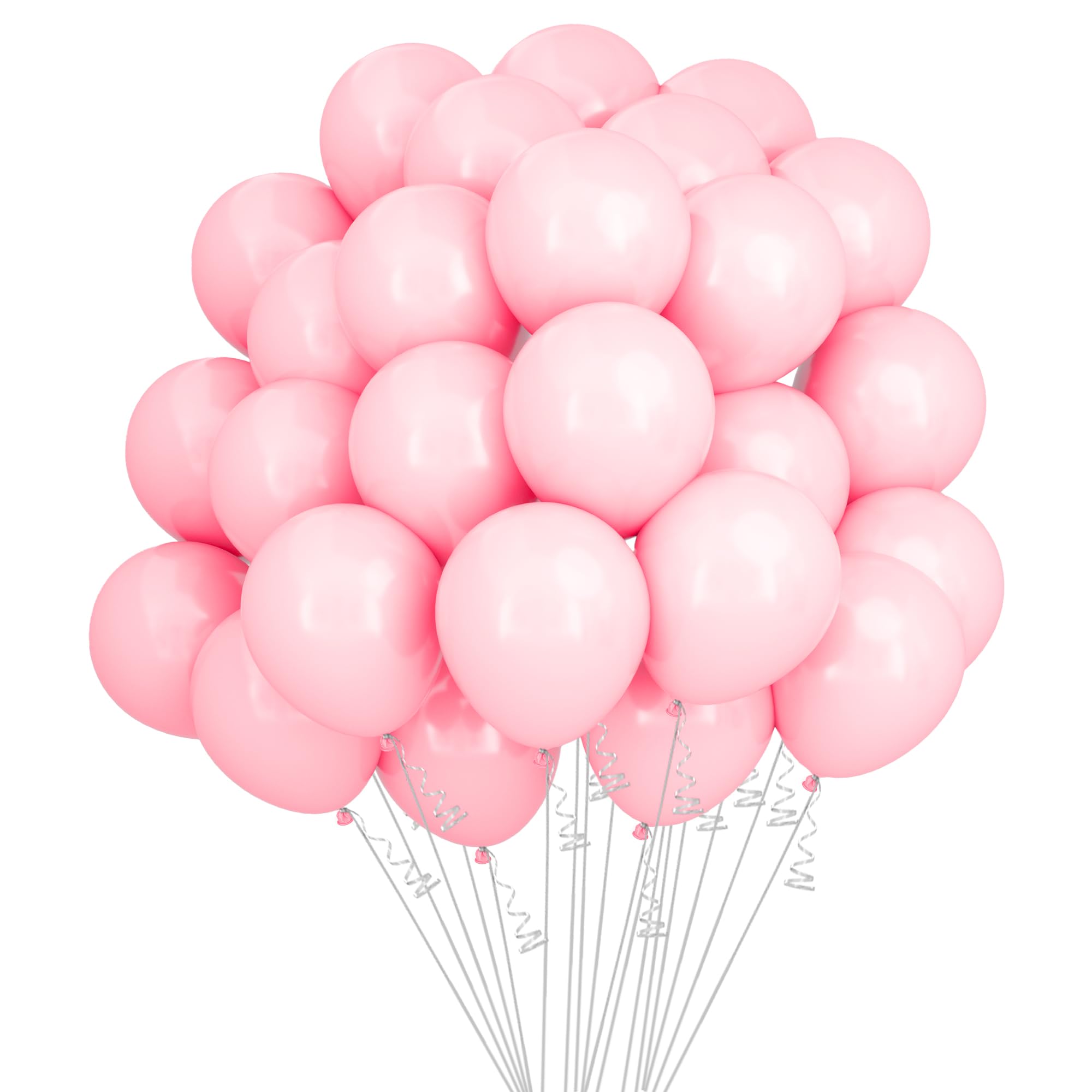60PCS 12 Inch Light Pink Latex Balloons for Balloon Arch, Pastel Pink Party Decorations - Perfect for Birthday Parties, Bachelorette Events, Y2K Theme & Mean Girl Inspired Celebrations