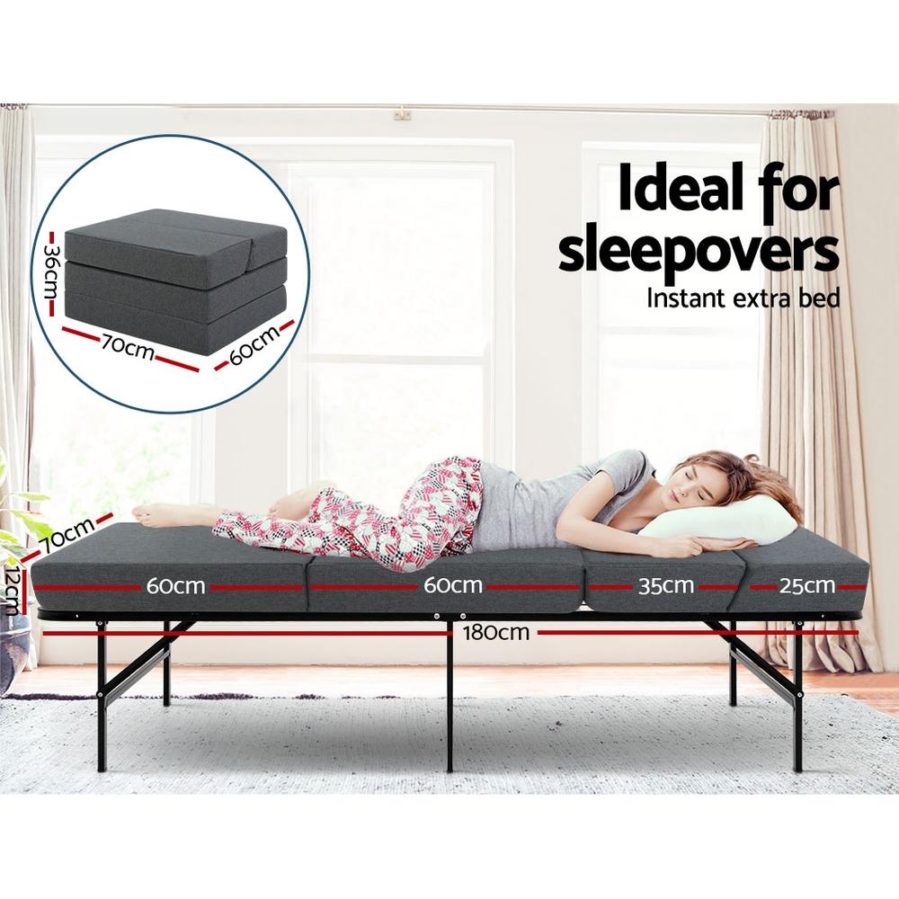 Foldable Portable Mattress - Lightweight Camping Pad for Floor Sleeping, Travel & Guest Bed - Perfect for Camping, Home Use & Outdoor Adventures