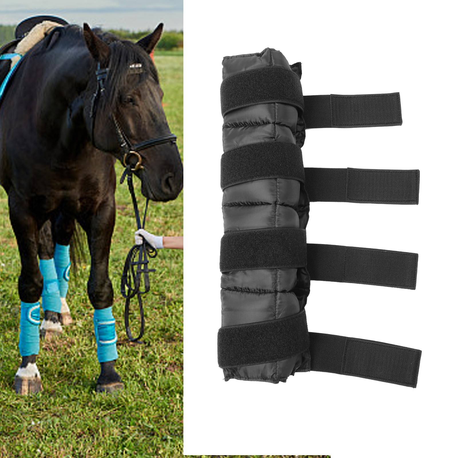 **Ice Boot for Horses - Cooling & Comfortable Therapy Wrap for Knee, Hock, Ankle & Hooves Injury - Hot & Cold Therapy Leg Wraps with Full Coverage - Perfect for Post-Workout Recovery & Injury Relief**