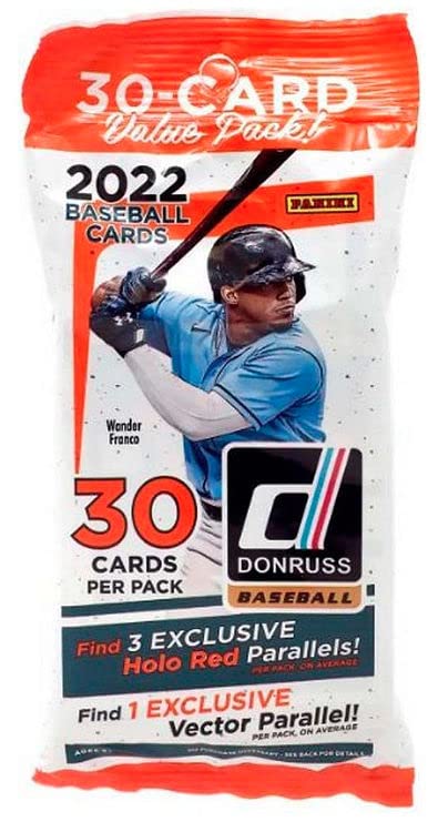 2022 Panini Donruss Baseball Trading Cards Value Box - 12 Unwrapped Packs per Box | Collectible Sports Cards for Baseball Fans & Card Collectors | Perfect for Trading, Collecting, and Displaying
