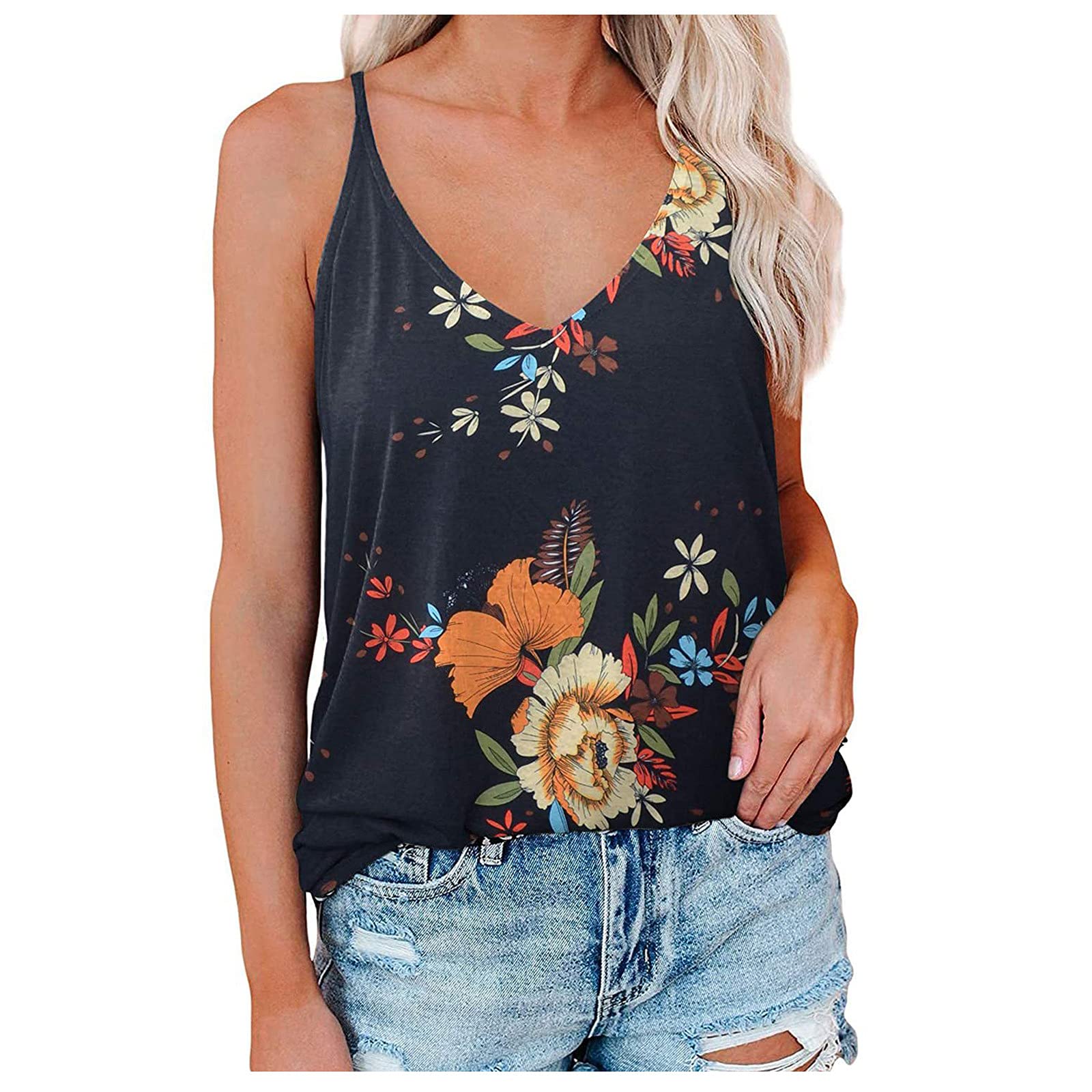 Trendy Women's Summer Tops 2023 - Sexy Sleeveless Tank Tops for Beach, Vacation & Casual Wear | Breathable & Comfortable Fashion Shirts for Hot Weather