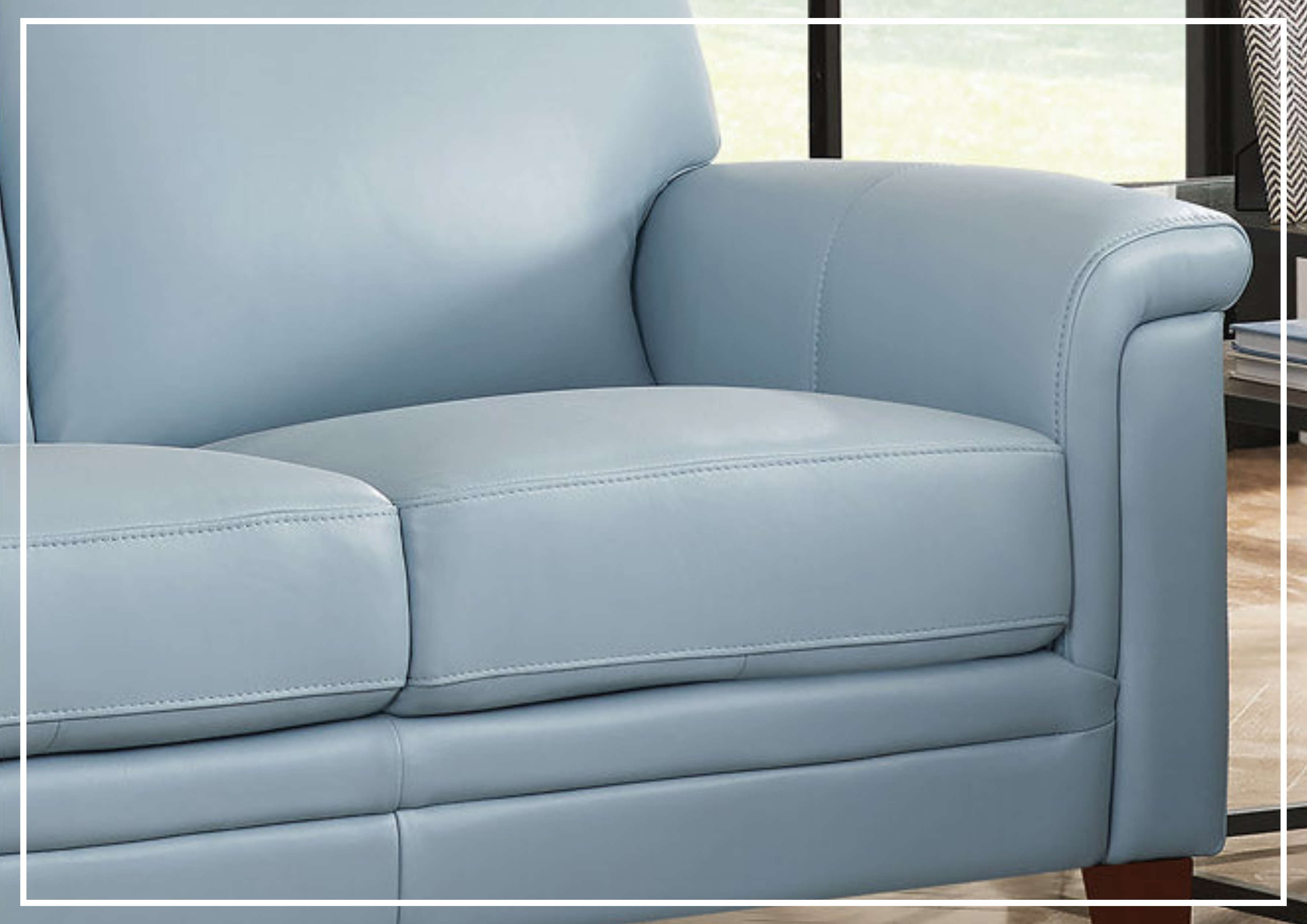 Hydeline Westcott 3-Seater Genuine Top Grain Leather Sofa - Luxurious Living Room Furniture for Home & Office Comfort