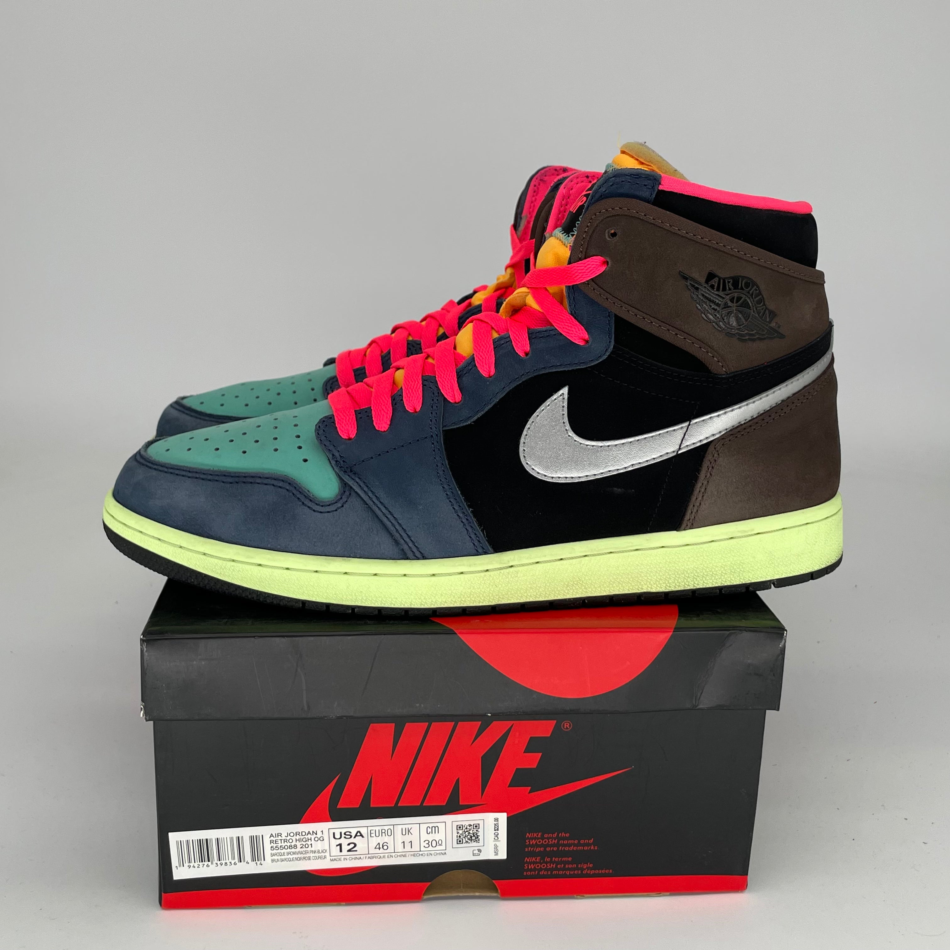 AIR JORDAN 1 BIO HACK Men's Basketball Shoes Size 12 - Retro High OG Style 555088-201 | Perfect for Streetwear Fashion & Sneaker Collectors