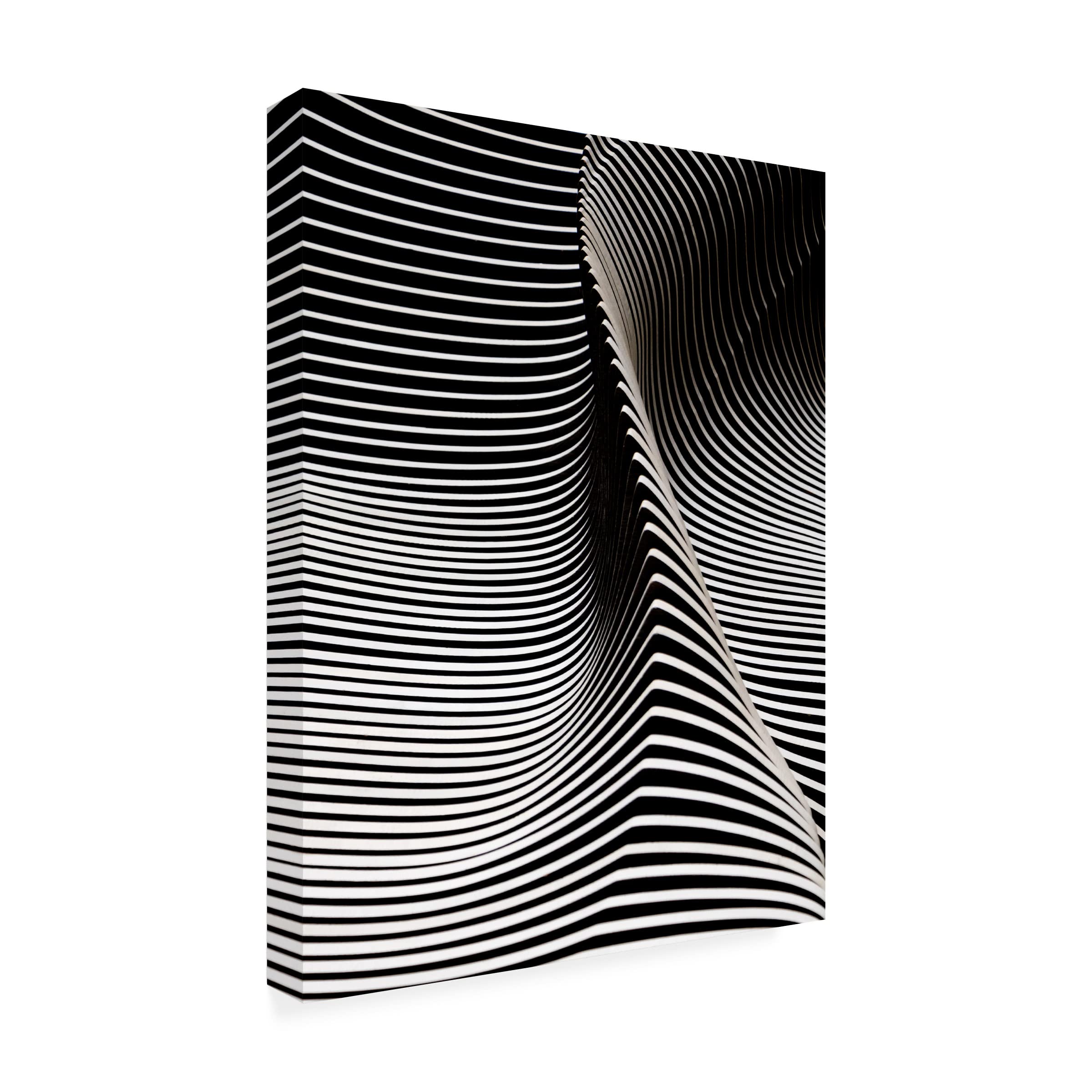 Trademark Fine Art 'Wave 2' Canvas Wall Art Print by Behnamnasri - Modern Ocean Wave Painting for Living Room, Bedroom & Office Decor