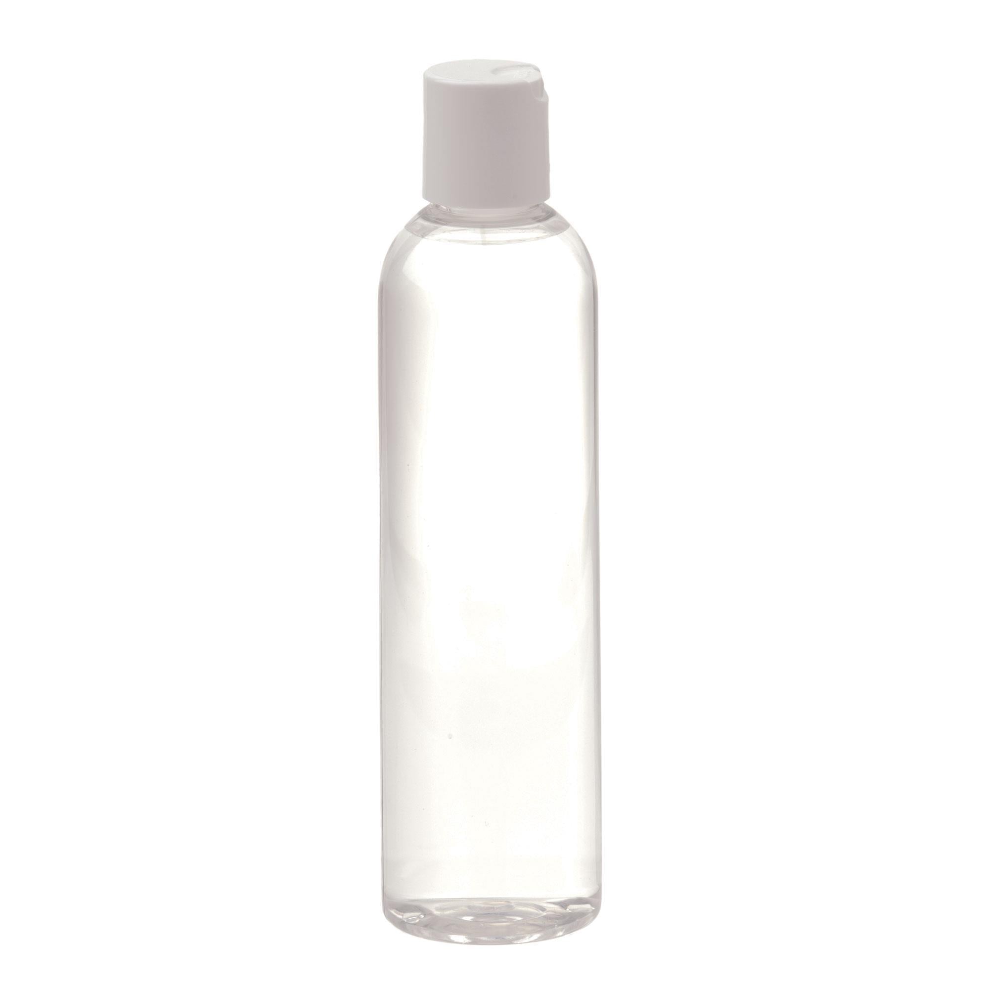 Clear w/ white disc cap