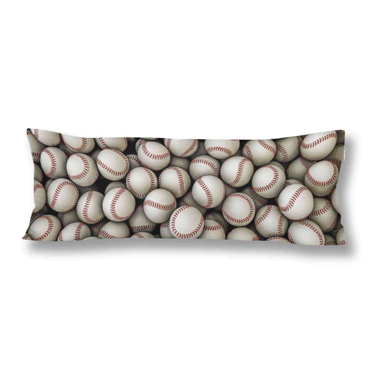 **InterestPrint Baseball Sports Pillow Cover with Zipper - 21x60 Inches Twin-Sided Rectangle Body Pillow Case for Home, Couch, Sofa & Bedding Decor | Perfect for Sports Fans, Game Rooms & Cozy Living Spaces**