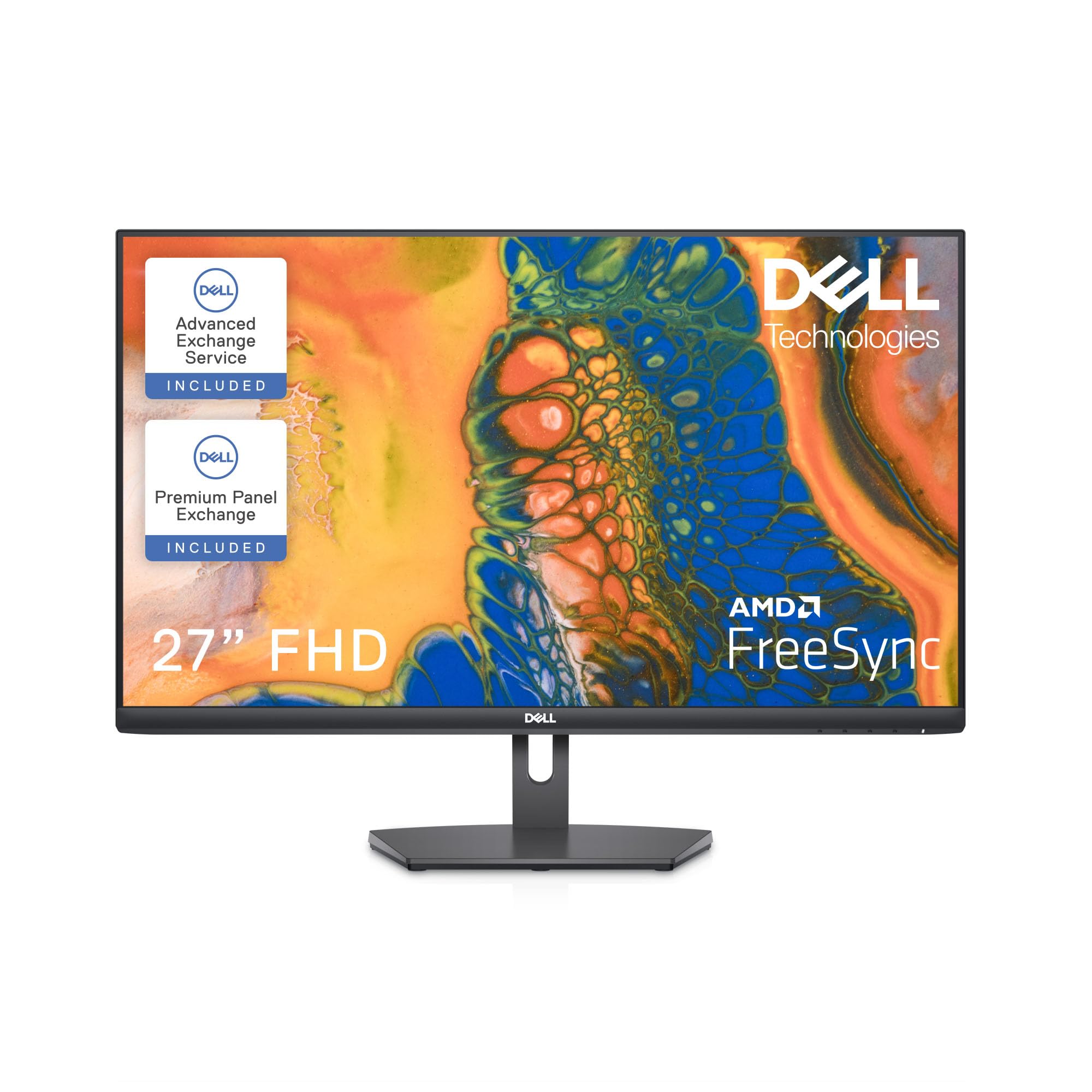 Dell S2721NX 27 Inch Full HD (1920x1080) IPS Monitor - 75Hz Refresh Rate, 4ms Response Time | Amazon Basics 2-Pack High-Speed HDMI 2.0 Cable - 18Gbps, 4K@60Hz, 2160p, Ethernet Ready, 0.9m Black | Perfect for Home Office, Gaming & Entertainment Setup