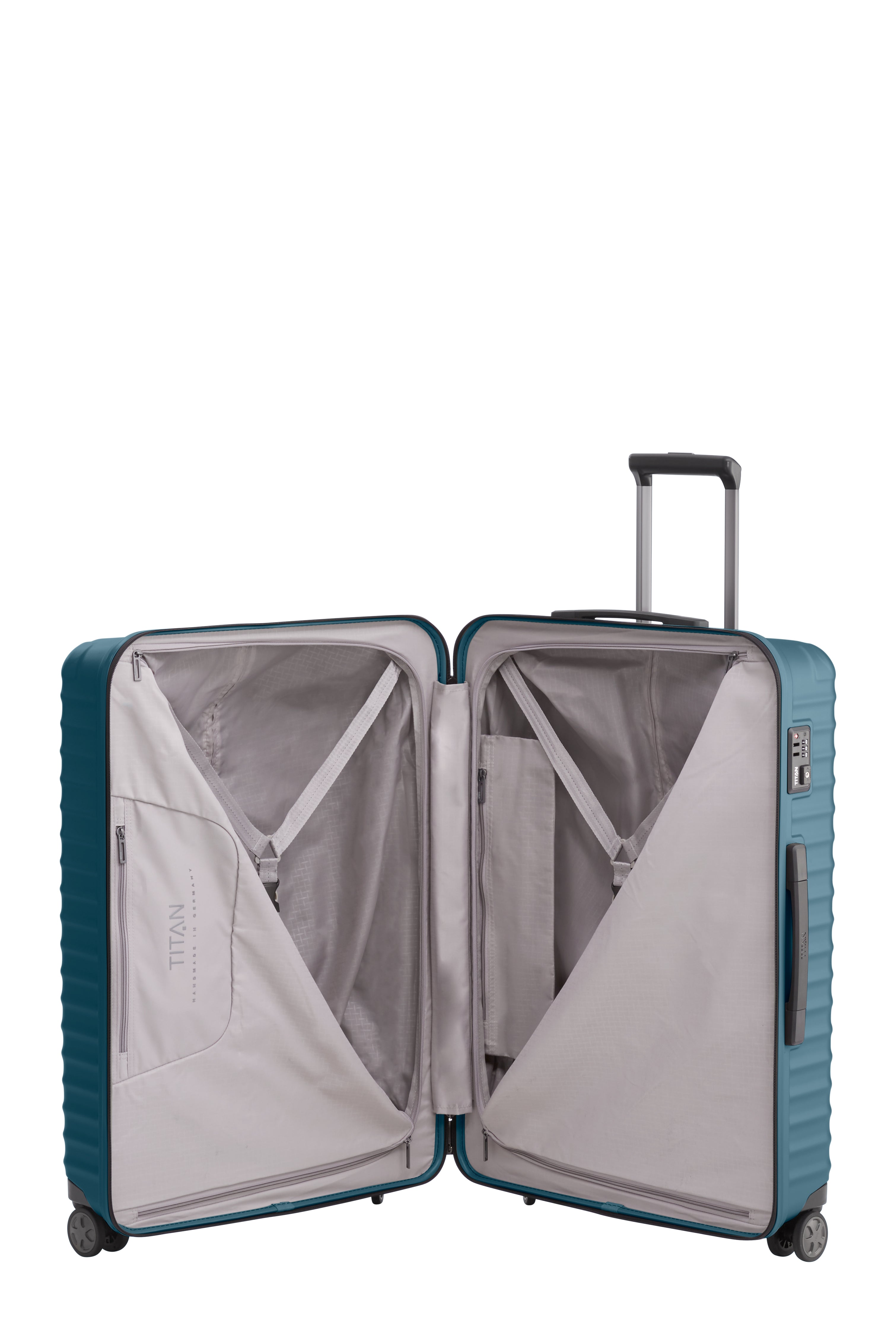 Titan LITRON Trolley L Large Luggage - Spinner Suitcase with 360° Wheels for Travel, Business Trips & Vacations | Durable Expandable Check-in Luggage for Airlines