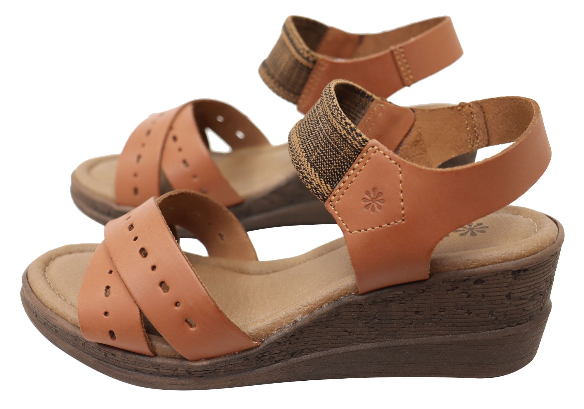 Emily Women's Comfortable Leather Wedge Sandals - Handmade in Brazil - Perfect for Summer, Beach & Casual Outings
