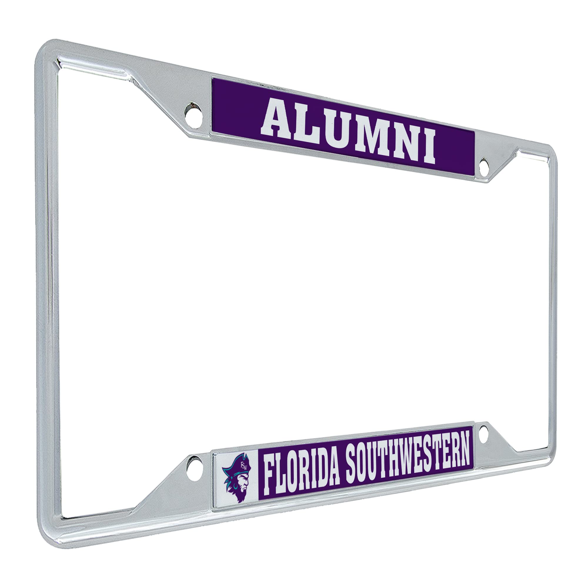 Florida Southwestern State College Buccaneers Metal License Plate Frame - Desert Cactus Design Car Tag Holder for Front/Rear - Perfect for Alumni Pride & Game Day Spirit