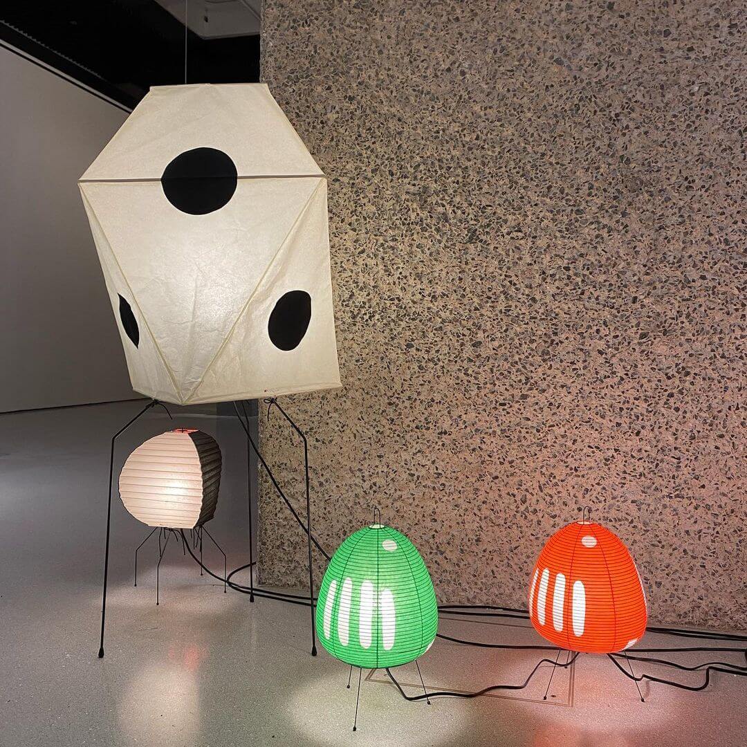 Akari UF3 Q Floor Lamp - Modern Japanese Paper Light for Living Room, Bedroom & Office - Warm Ambient Lighting for Home Decor & Relaxation