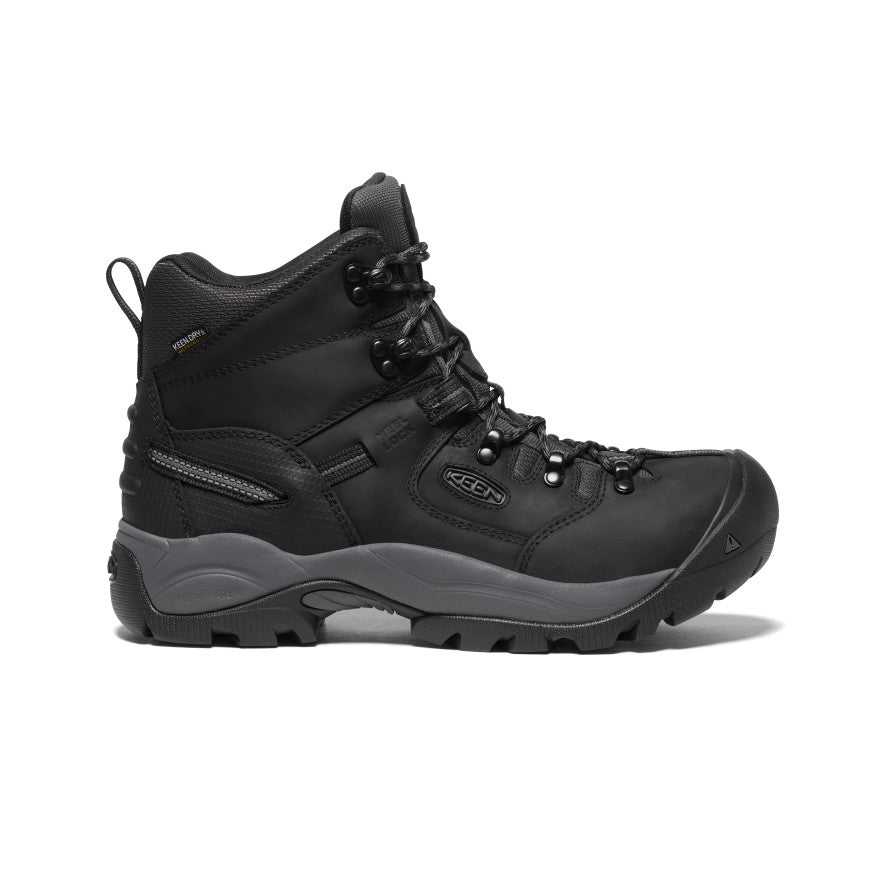 Men's Pittsburgh Energy 6 Waterproof Work Boot with Carbon Toe - Black/Forged Iron - Durable Safety Boots for Construction, Hiking & Outdoor Work