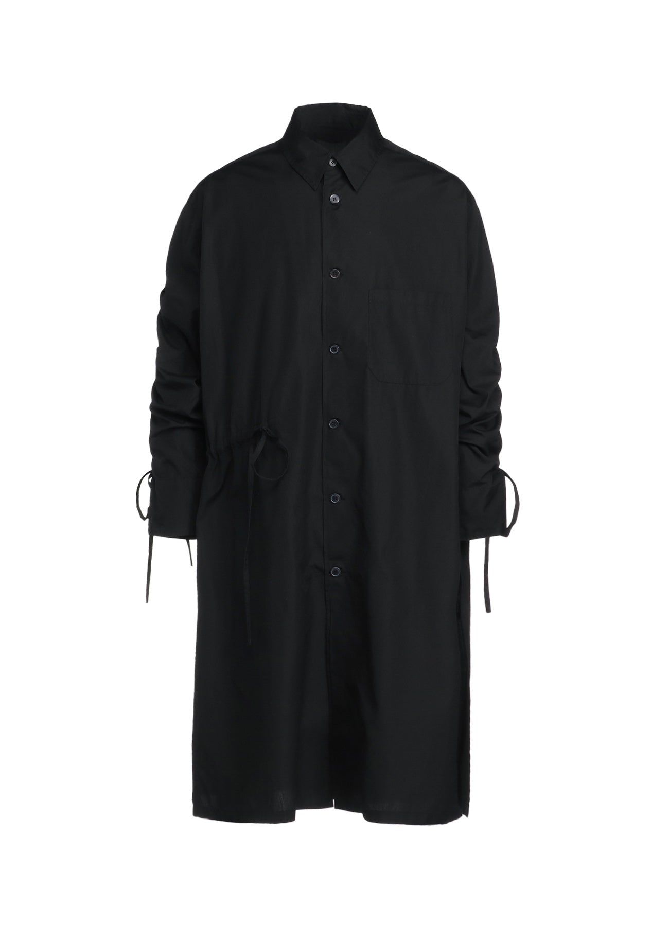 Oversized Cotton Broadcloth Long Shirt with Gathered Strings - Comfortable Loose Fit Casual Top for Women | Perfect for Layering, Beach Cover-Up & Everyday Wear