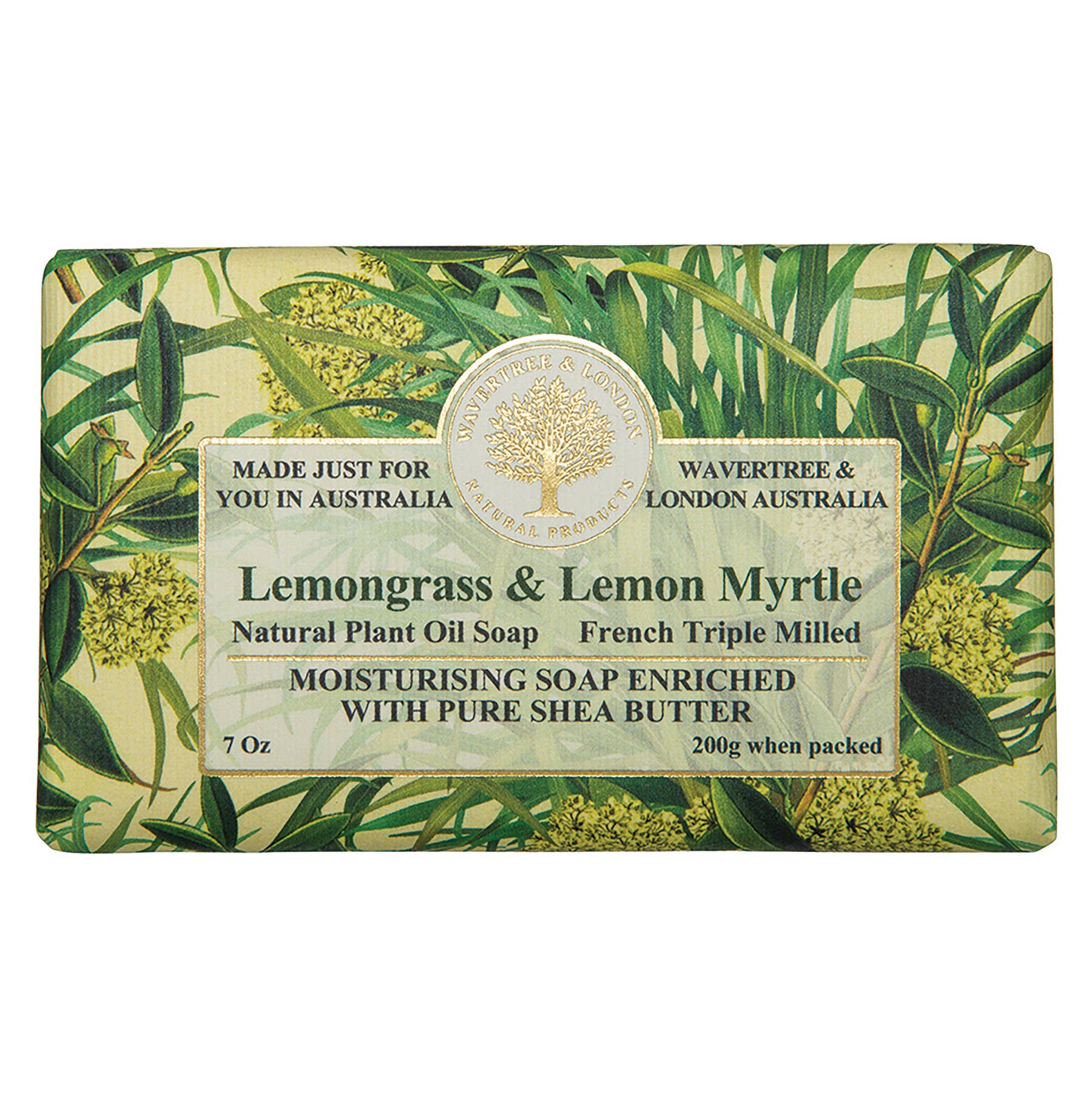 Organic Lemongrass & Lemon Myrtle Luxury Bar Soap - Natural Handmade Soap for Sensitive Skin - Perfect for Spa, Bath & Gift Giving