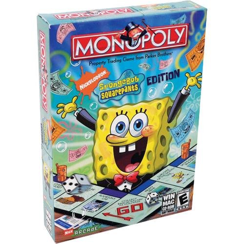Monopoly Spongebob Squarepants Edition Board Game for PC & Mac - Fun Family Game Night & Nostalgic Spongebob Themed Entertainment