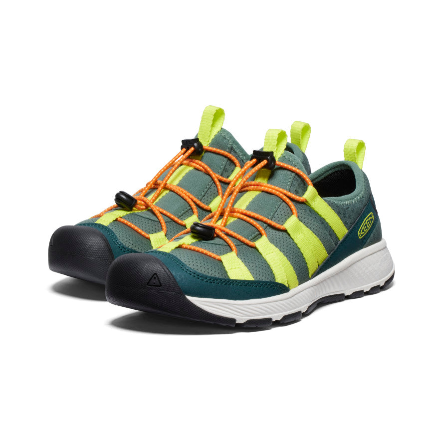 Motozoa Big Kids' Sneakers - Sea Moss/Scarlet Ibis | Comfortable & Durable Athletic Shoes for Boys & Girls | Perfect for Running, School & Outdoor Play