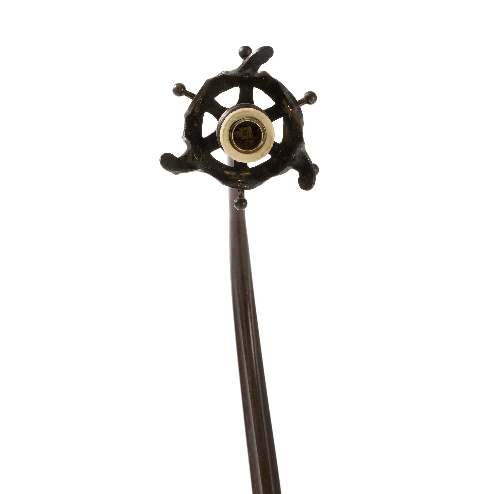 Louis Majorelle Daum Nancy Lily Blossom Table Lamp - Antique French Art Nouveau Glass & Bronze Desk Light - Perfect for Living Room, Bedroom, or Office Decor