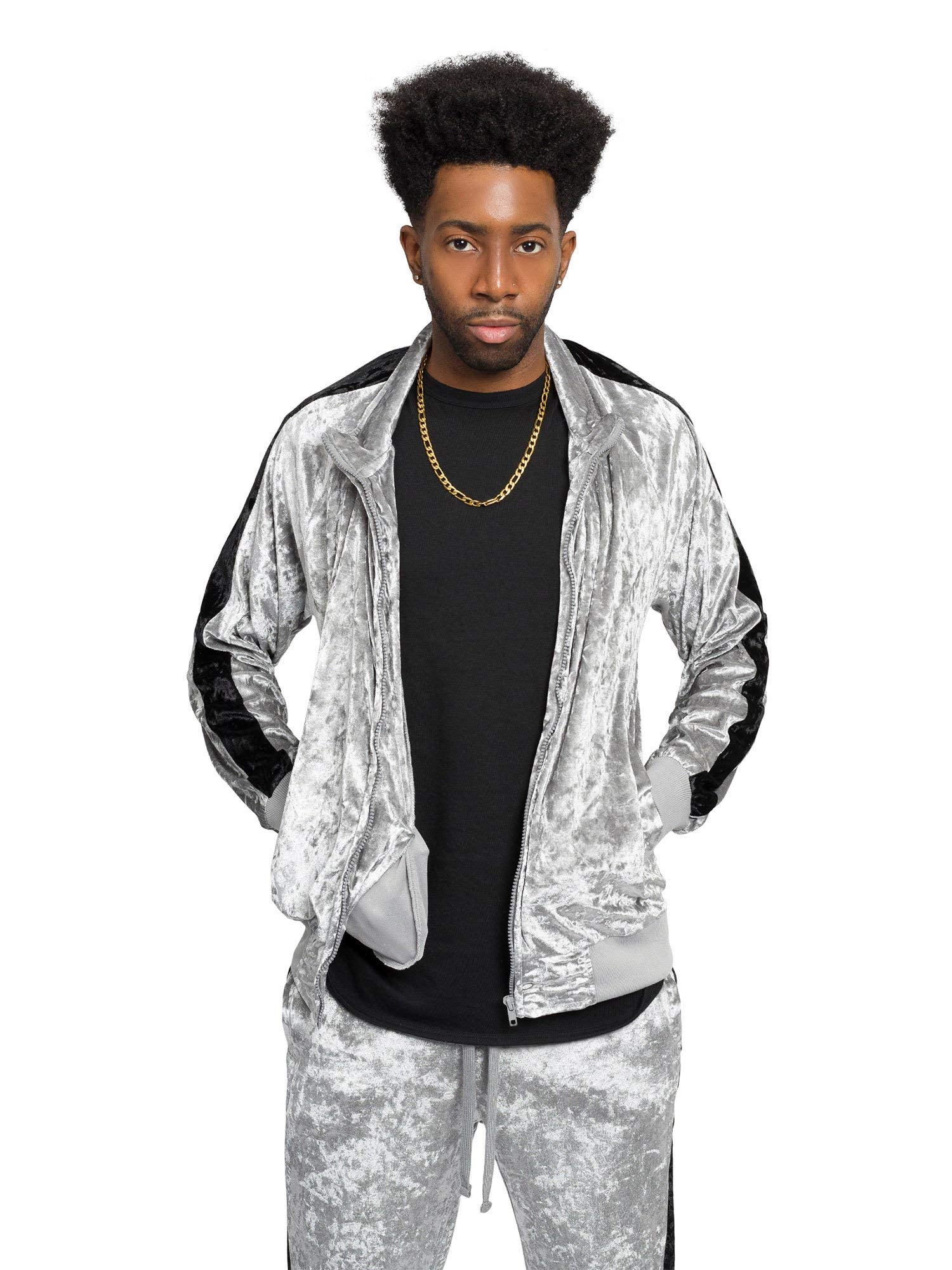 G-Style USA Men's Velour Velvet Tracksuit Set - Comfortable Casual Wear, Gym & Lounge Outfit for Men | Perfect for Workout, Running, Travel & Relaxing at Home