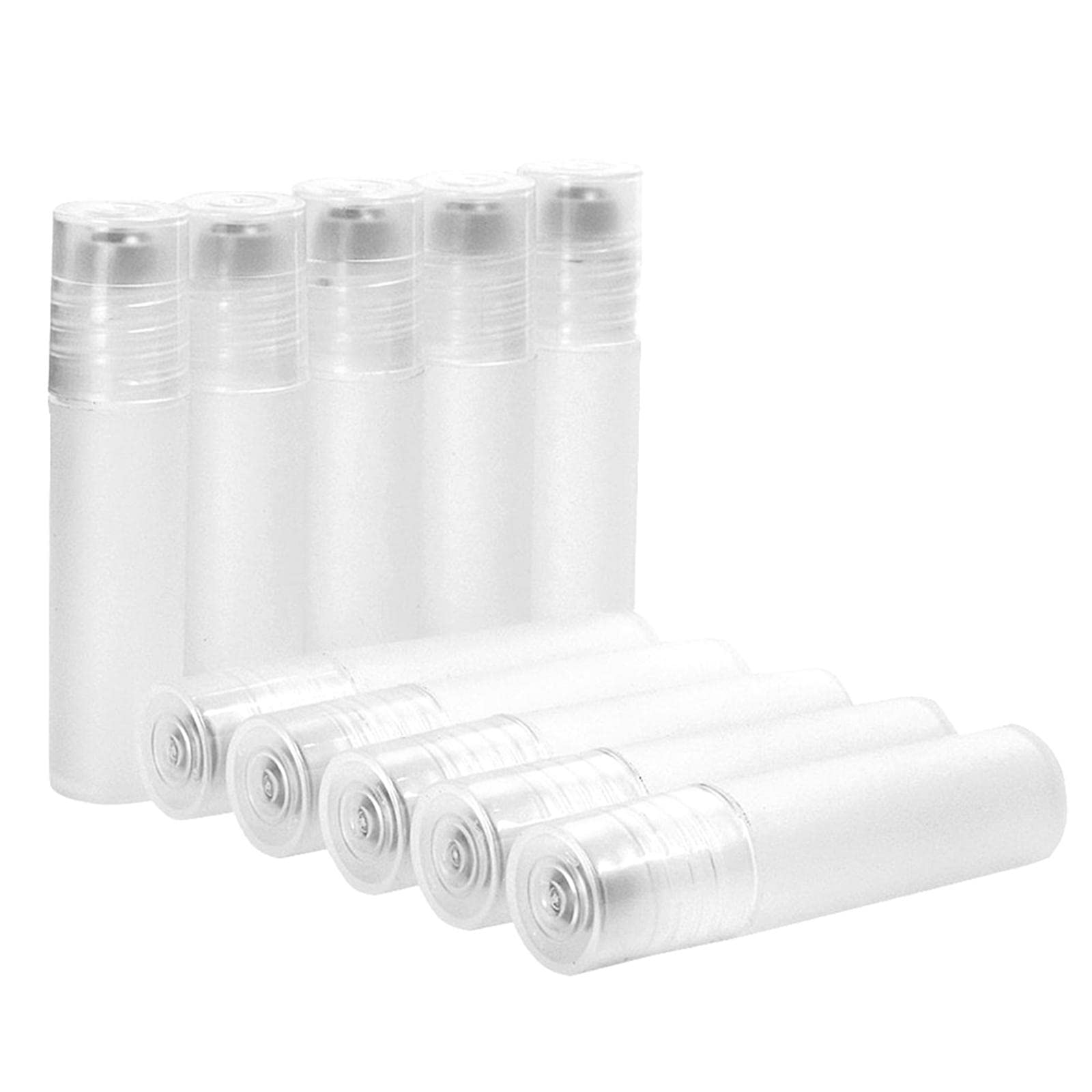 10 Pack 5ml Empty Roll On Bottles for Essential Oils, Perfume & Cream Refills - Portable Travel Size Glass Bottles for Aromatherapy, DIY Beauty & Skincare Products