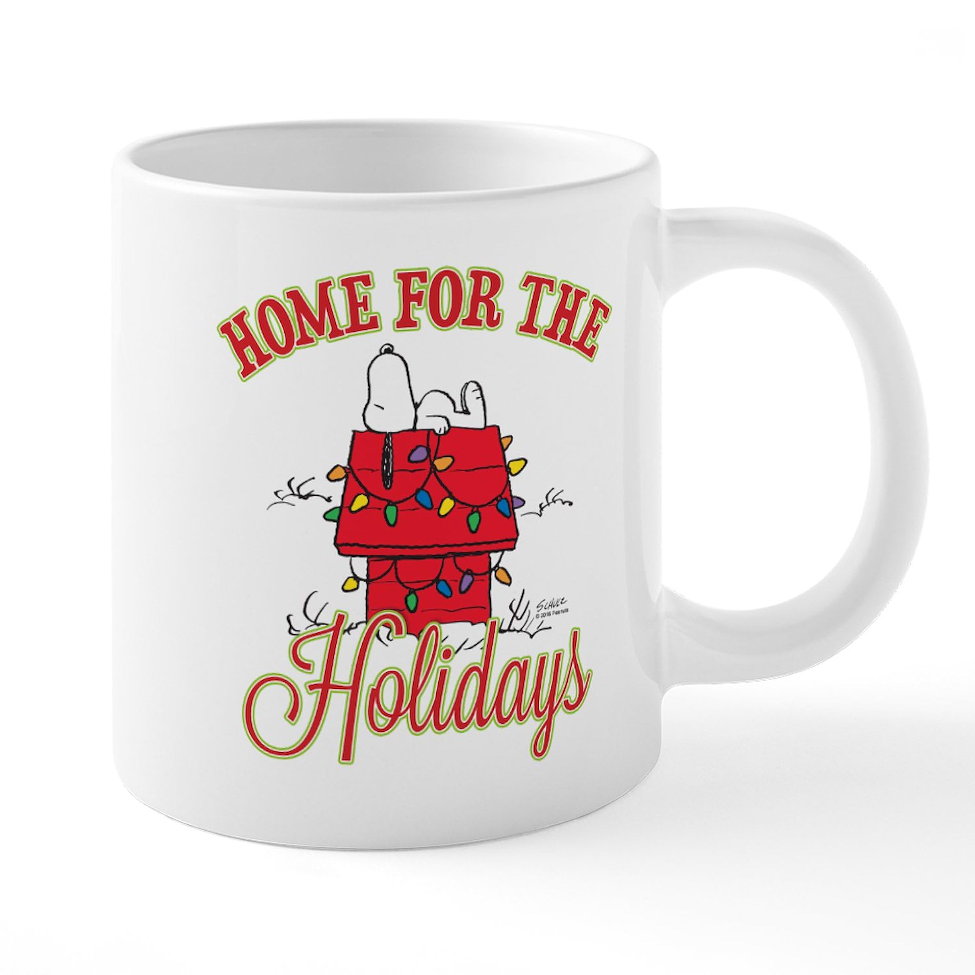 Home For The Holidays 20oz Ceramic Coffee Mega Mug - Large Insulated Tea & Hot Drink Cup for Christmas, Winter & Cozy Home Decor - Perfect for Holiday Gifts, Office Use & Family Gatherings
