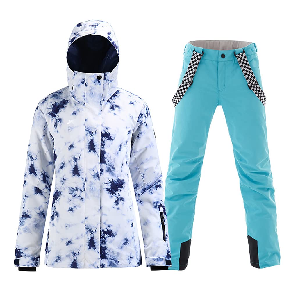 Women's Windproof Waterproof Ski Jacket and Pants Set - Colorful Snowboard Snowsuit for Winter Sports & Outdoor Activities | Perfect for Skiing, Snowboarding & Cold Weather Adventures