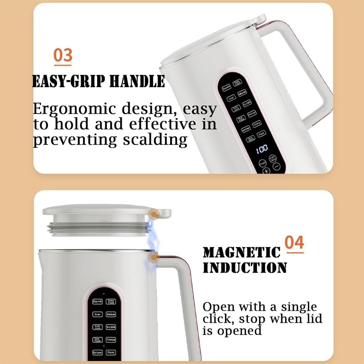 Premium 8-in-1 Electric Nut Milk Maker Machine - 1200ml Automatic Almond & Soy Milk Blender with 12h Delay, Keep Warm & Auto Clean | Perfect for Vegan, Keto & Dairy-Free Lifestyles | Home Kitchen & Healthy Breakfast Essential