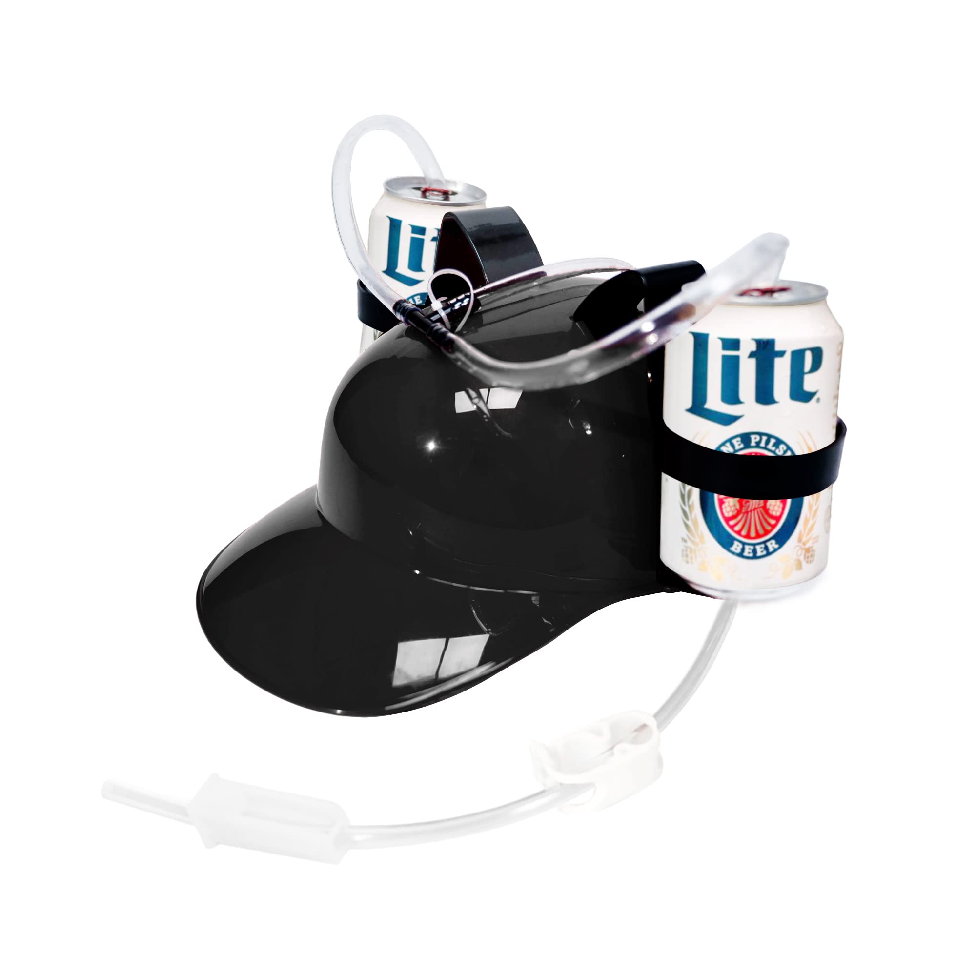 Ekkhysis Beer Hat - Funny Drinking Hat for Beer & Soda - Hands-Free Drinking Helmet Accessories - Perfect Gift for Men - Great for Parties, Tailgating & Sporting Events