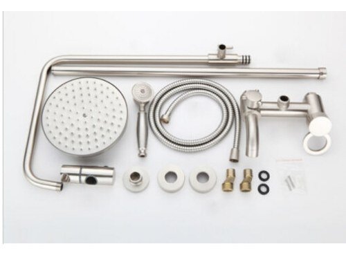 Luxury Rainfall Shower Set - 8 Inch Brushed Nickel Wall Mount Showerhead with Handheld Sprayer for Spa-Like Bathroom Experience | Perfect for Master Bath, Guest Bath & Luxury Hotel Renovations