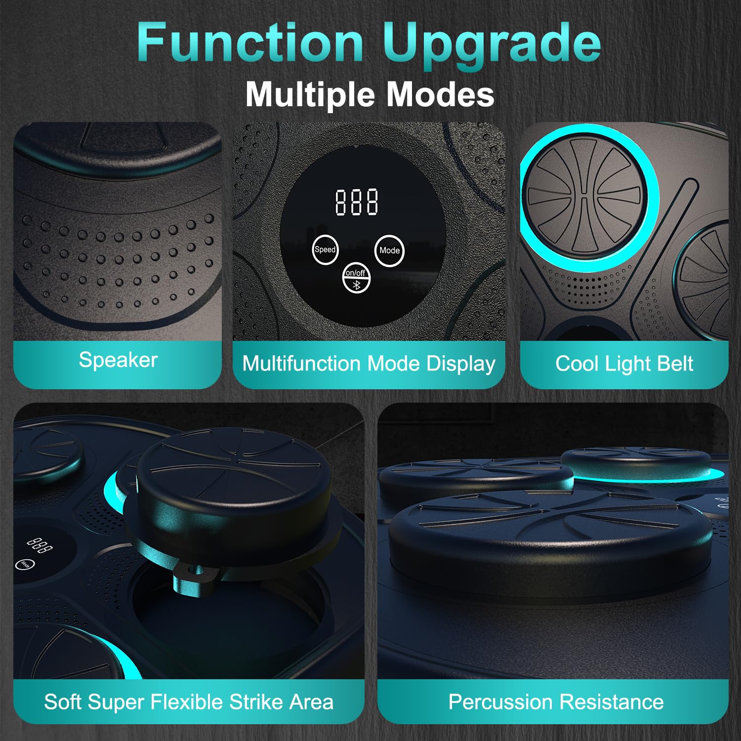 2025 Smart Music Boxing Machine - LED Electronic Wall Mounted Training Equipment for Adults & Kids | Home Gym Workout with Premium Boxing Gloves | Perfect for Indoor Fitness, Family Exercise & Stress Relief