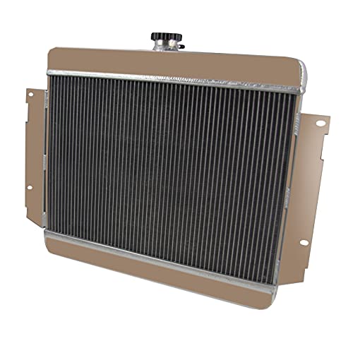 3 Row Aluminum Radiator with Shroud & Fan Kit - Compatible with 1969-1970 Chevy Impala/Bel Air (L6/V8 Engines) - High Performance Cooling Upgrade for Classic Car Restoration & Hot Rod Builds